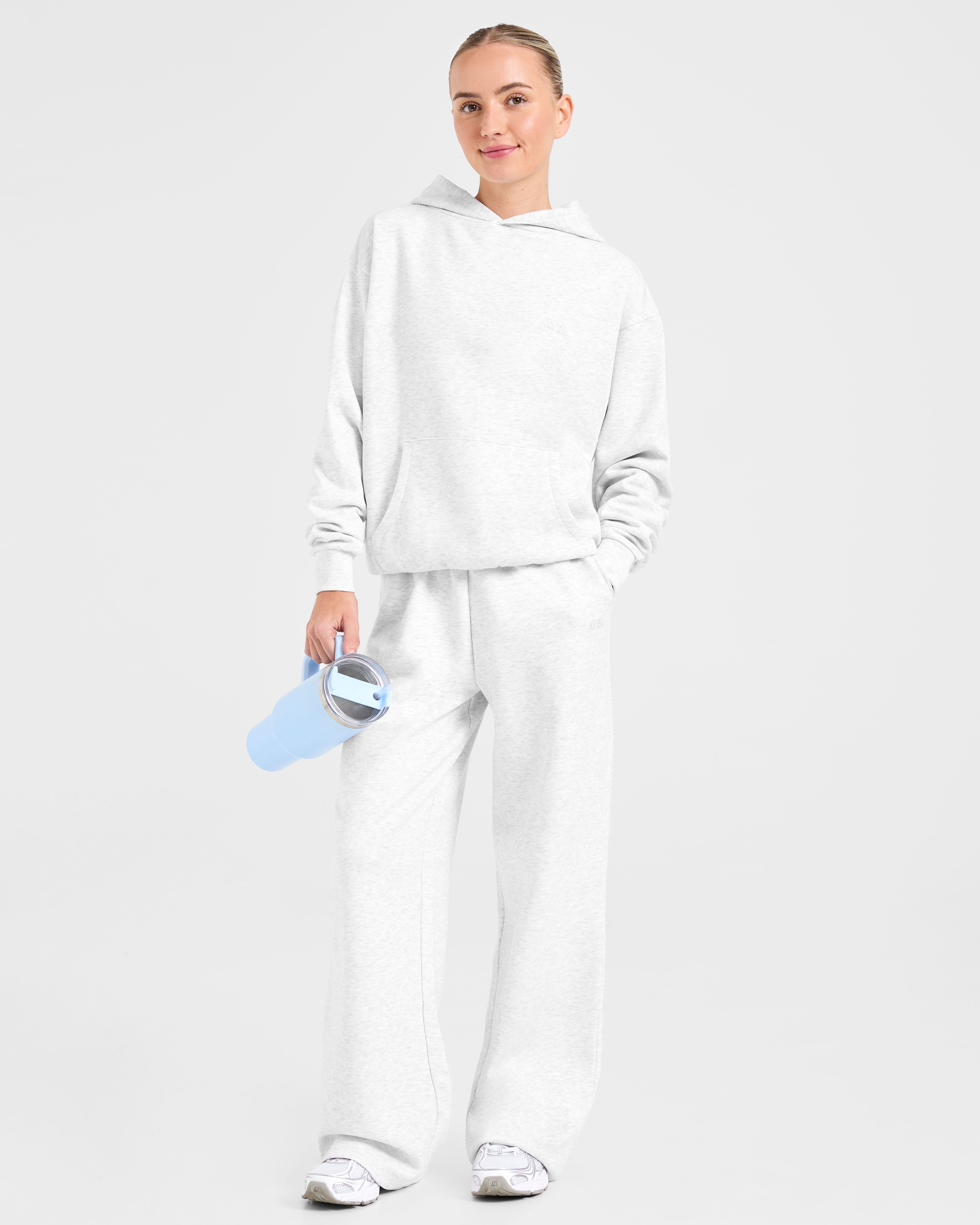 Lifestyle Oversized Straight Leg Joggers - Heather Grijs