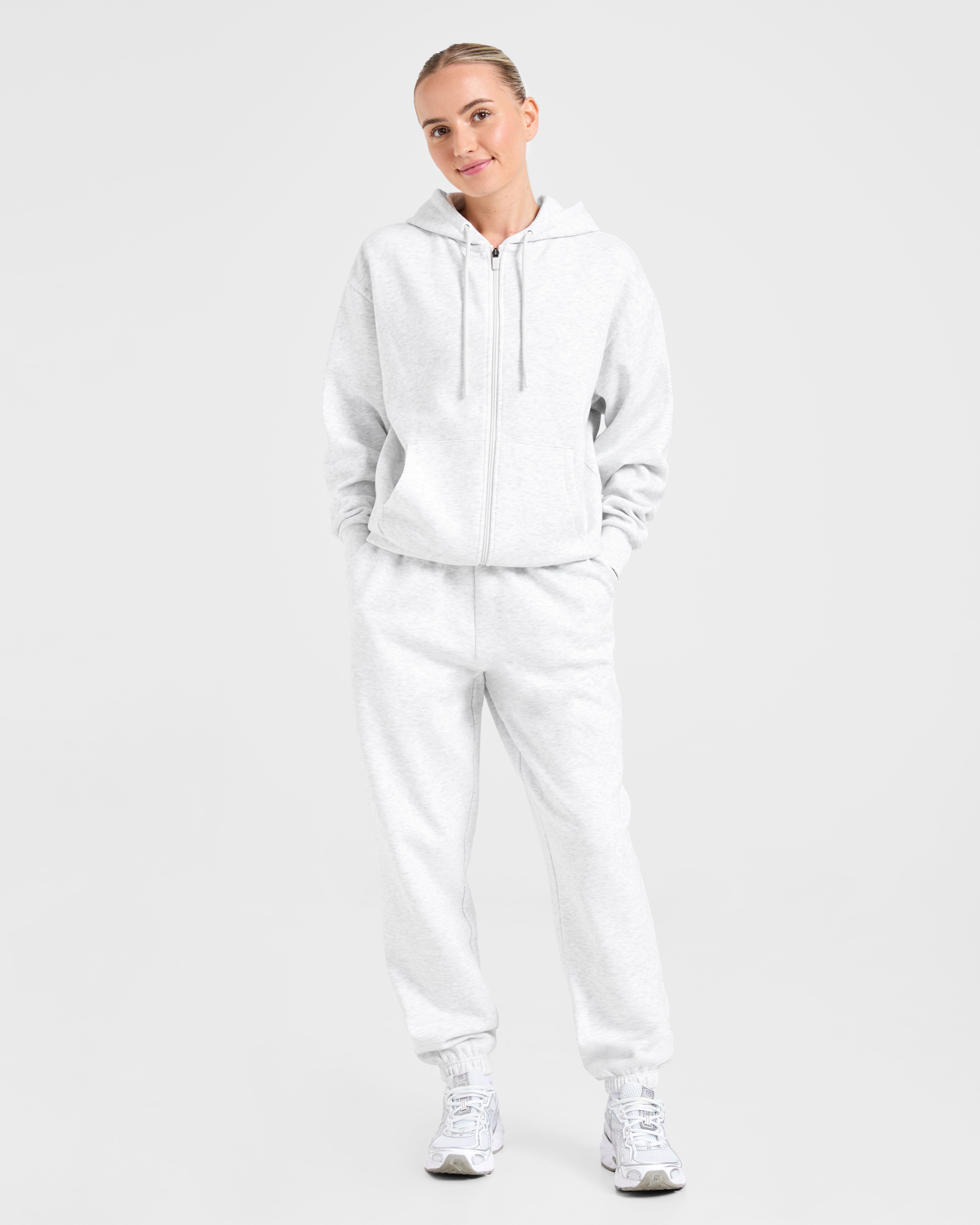 Lifestyle Oversized Zip Up Hoodie - Heather Grijs