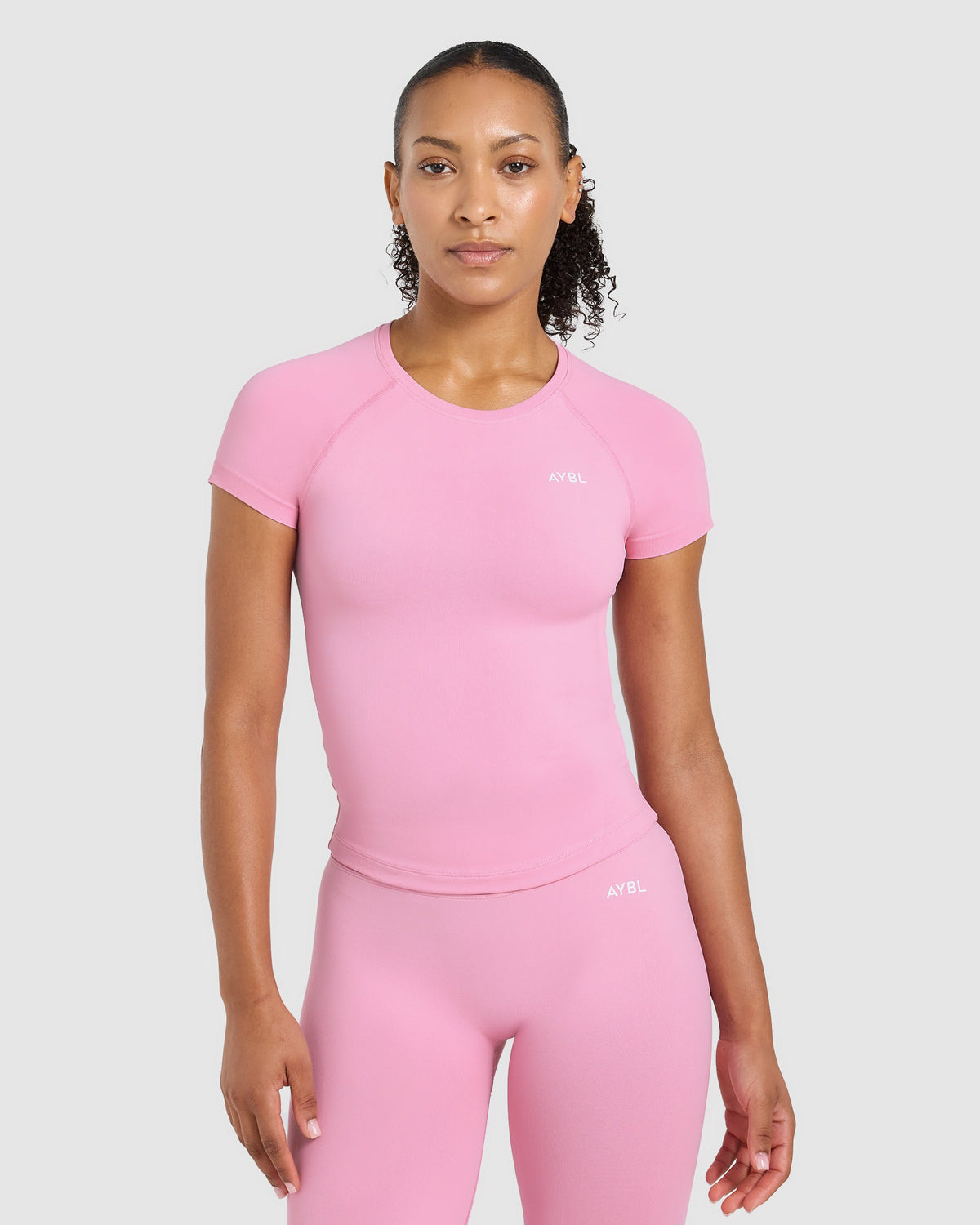 Enhance Seamless Short Sleeve Top - Sugar Roze