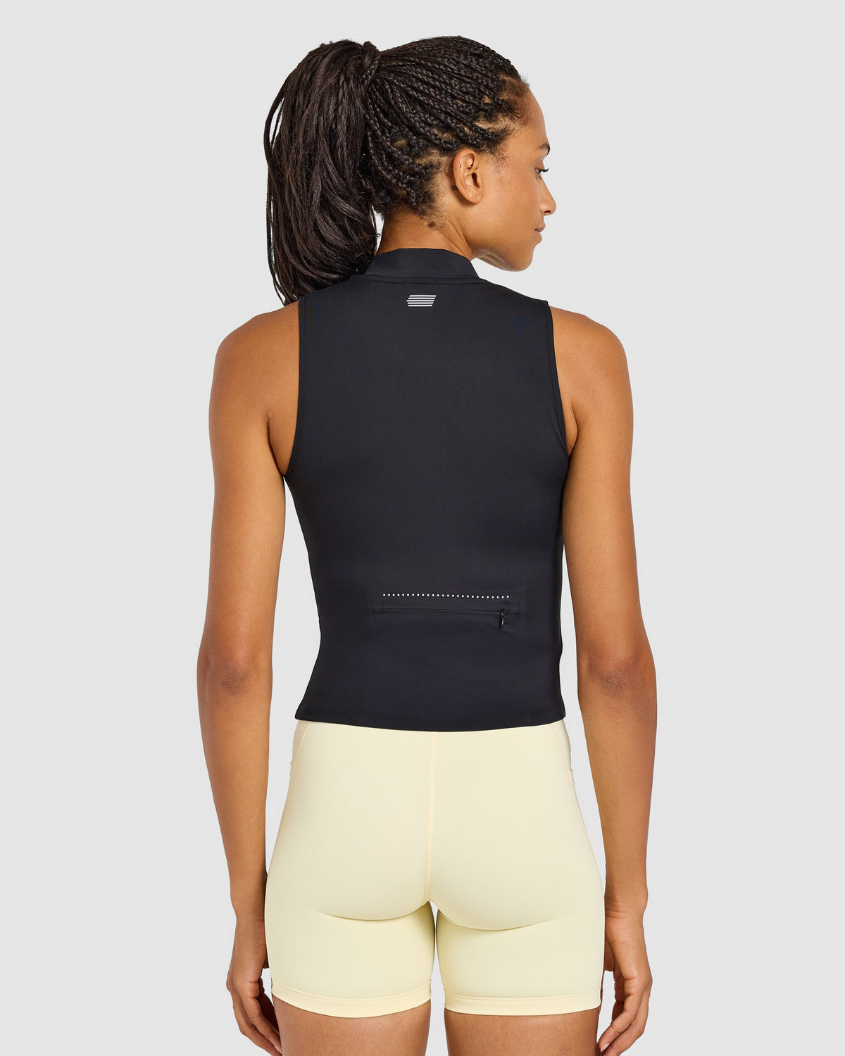 Run Sleeveless Zip Up Jacket - Zwart