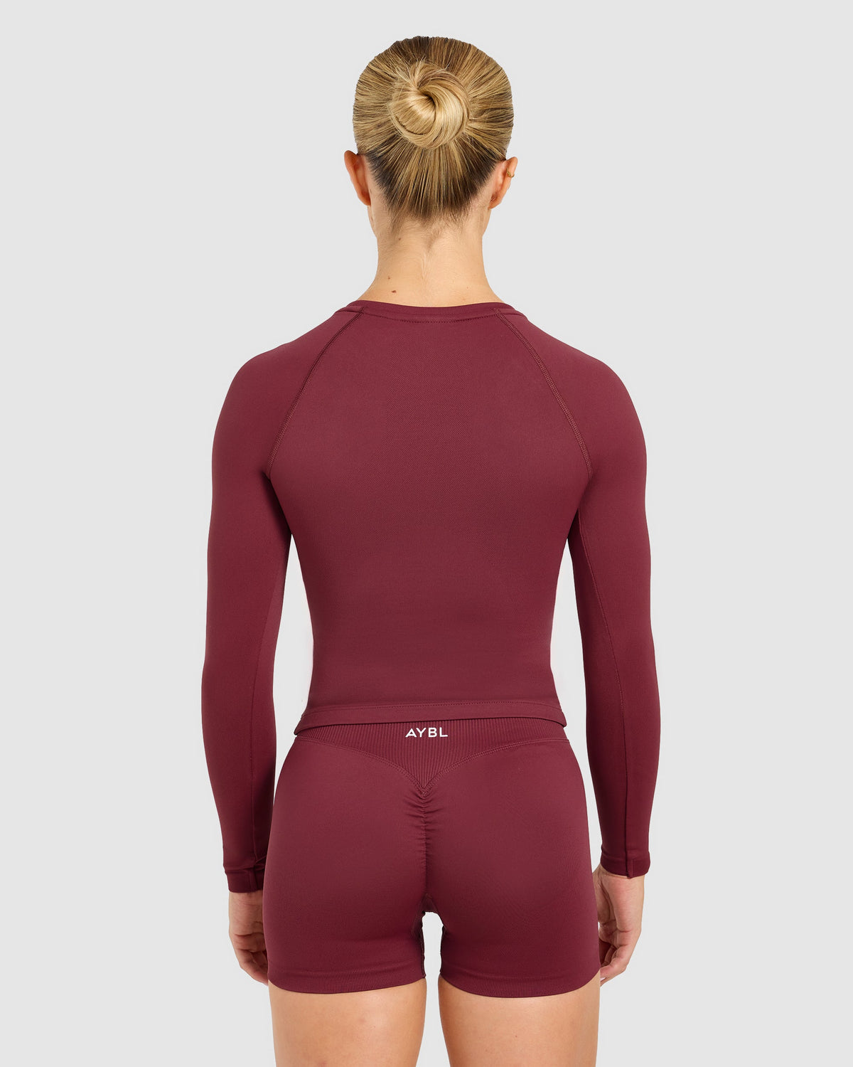 Enhance Seamless Long Sleeve Top - Mahogany Rood