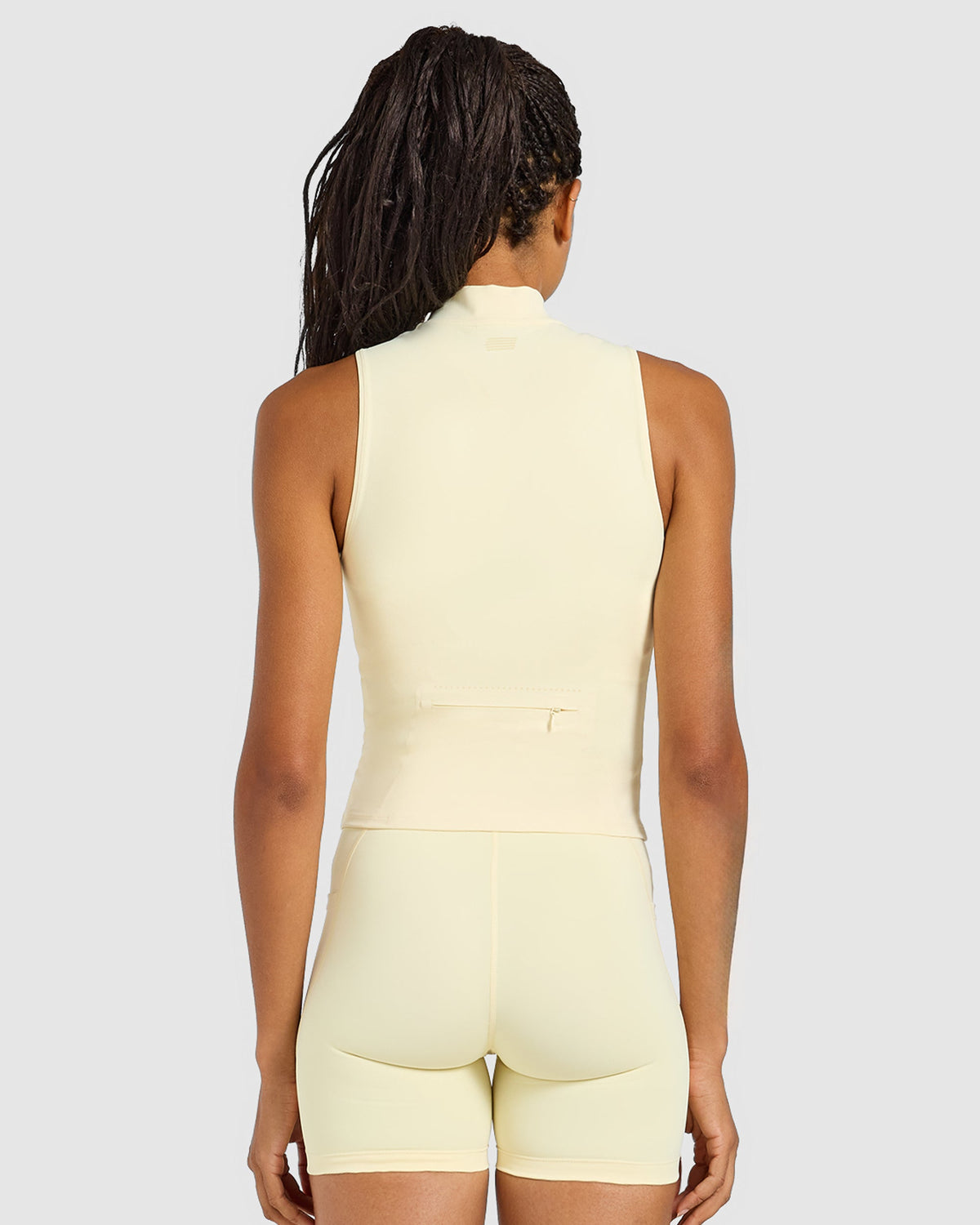 Run Sleeveless Zip Up Jacket - Butter Geel