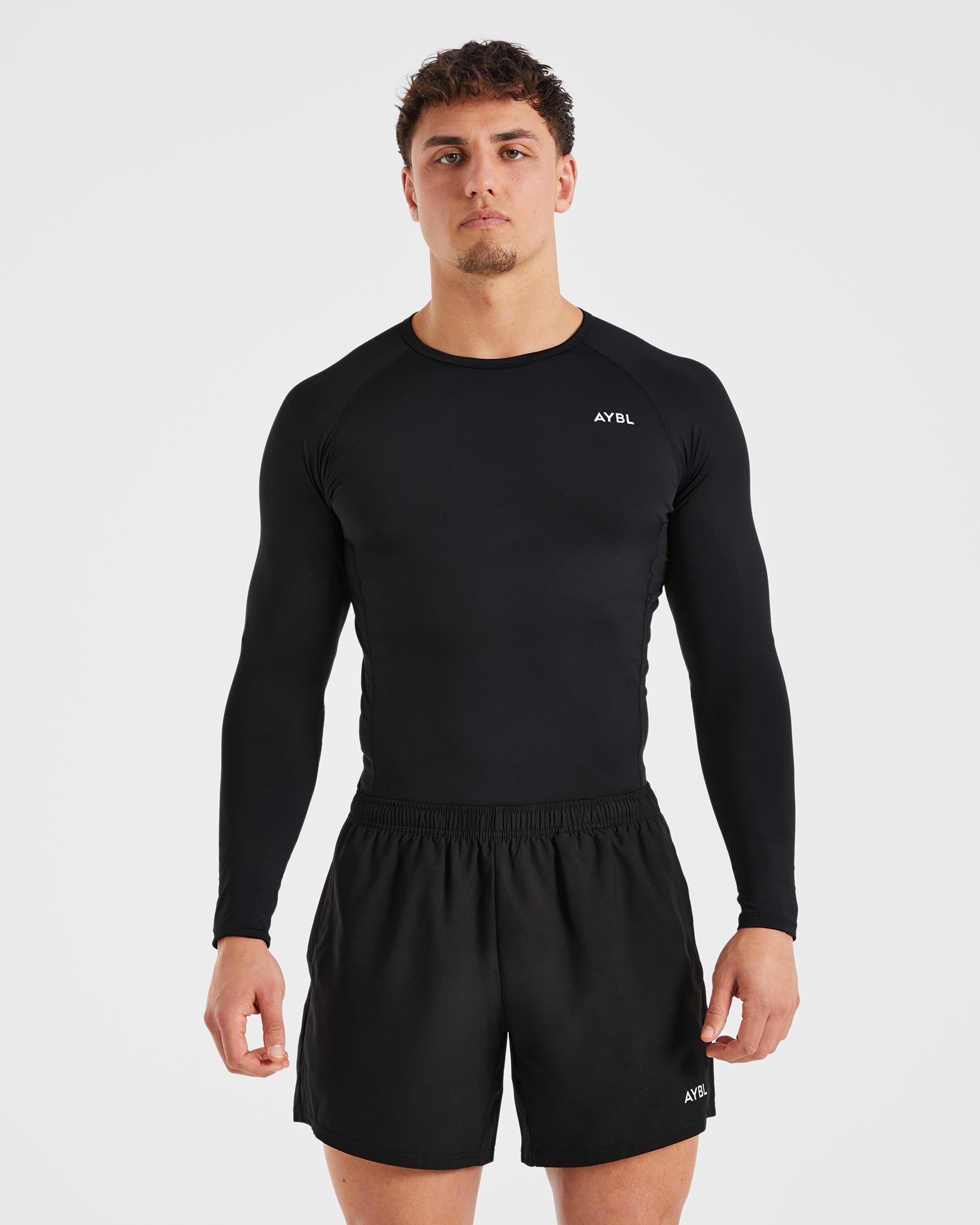 Compression Long Sleeve T Shirt - Zwart