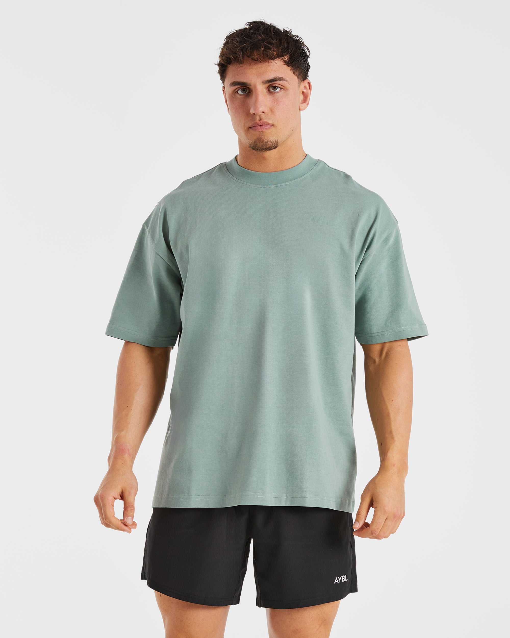 Essential Oversized T Shirt - Slate Groen
