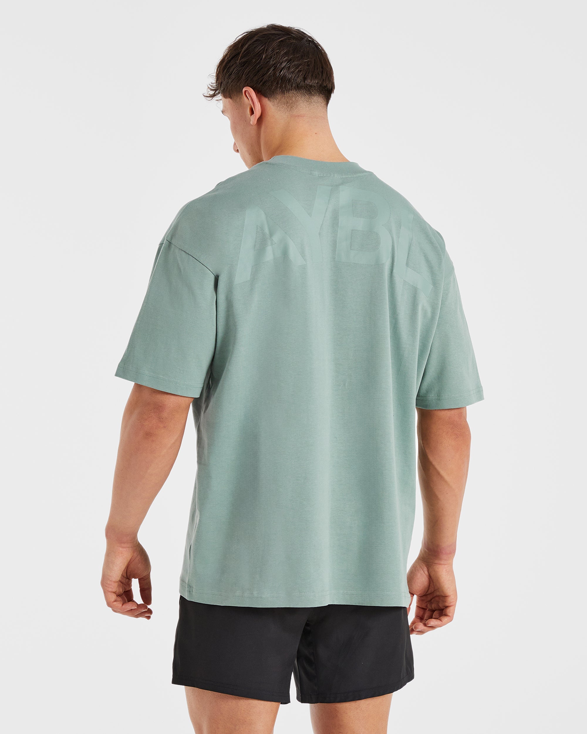 Essential Oversized T Shirt - Slate Groen