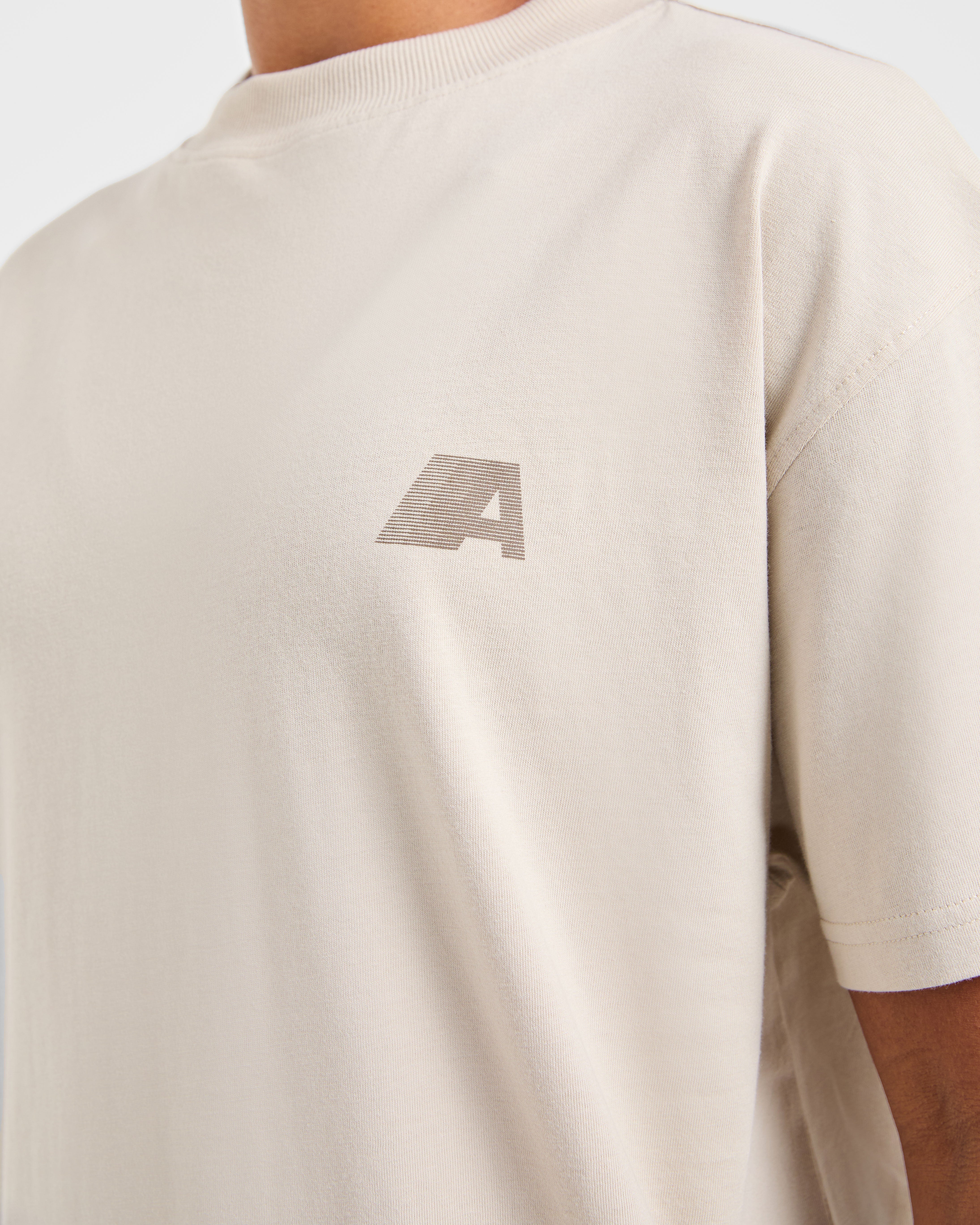 Retro Athletics Oversized T Shirt - Zand