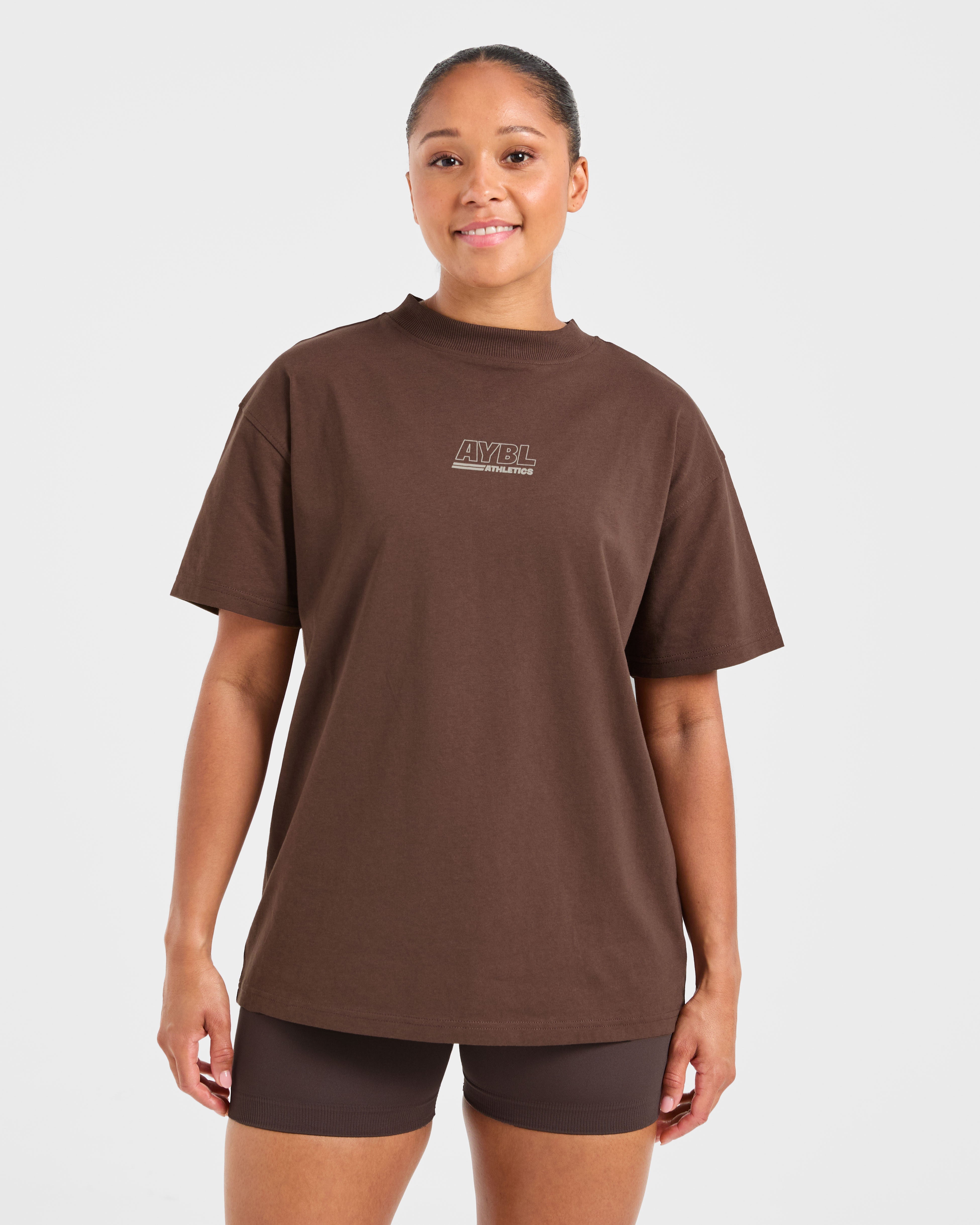 Athletics Track Oversized T Shirt - Bruin/Zand
