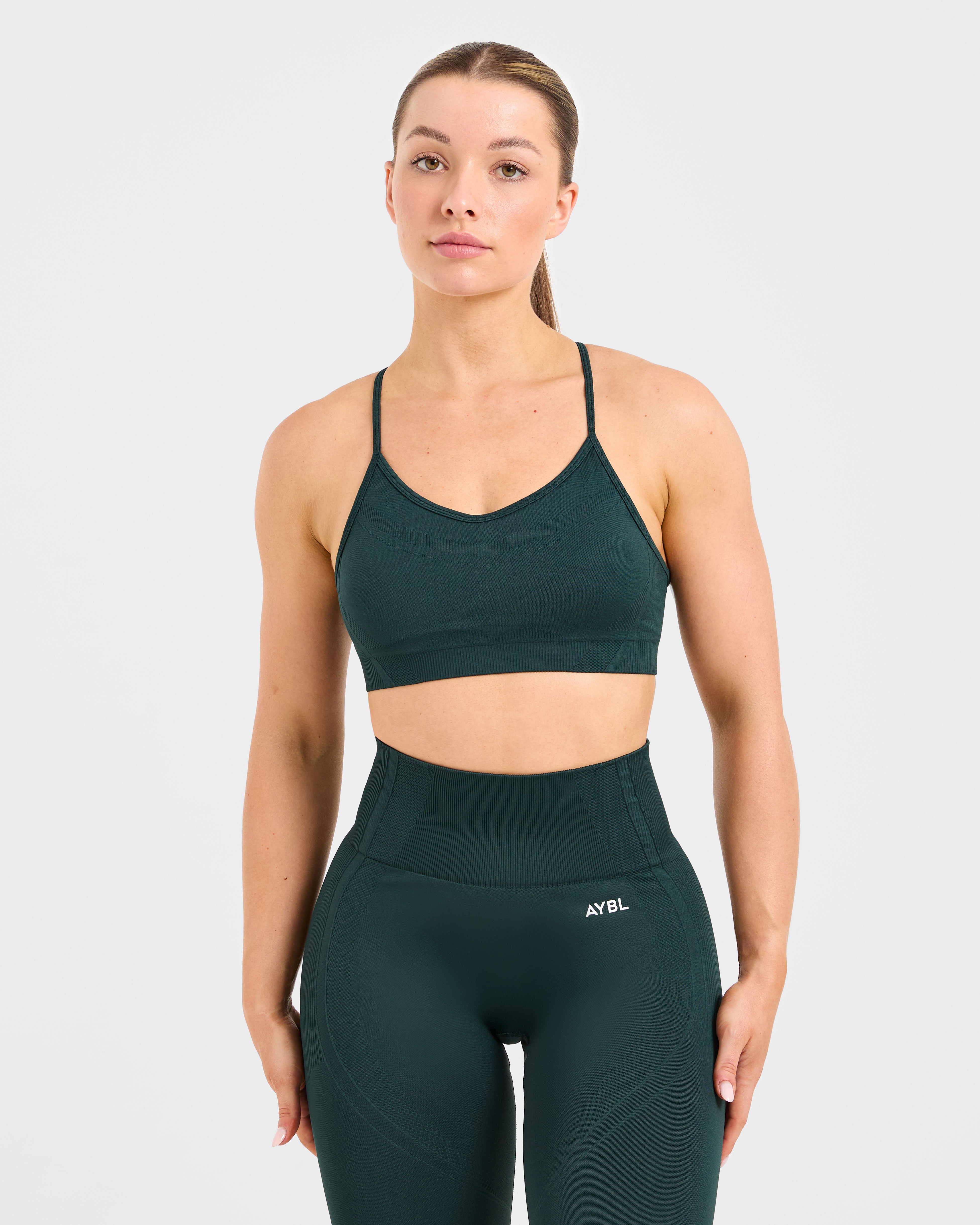 Balance V3 Seamless Strappy Sports Bra - Dark Groen