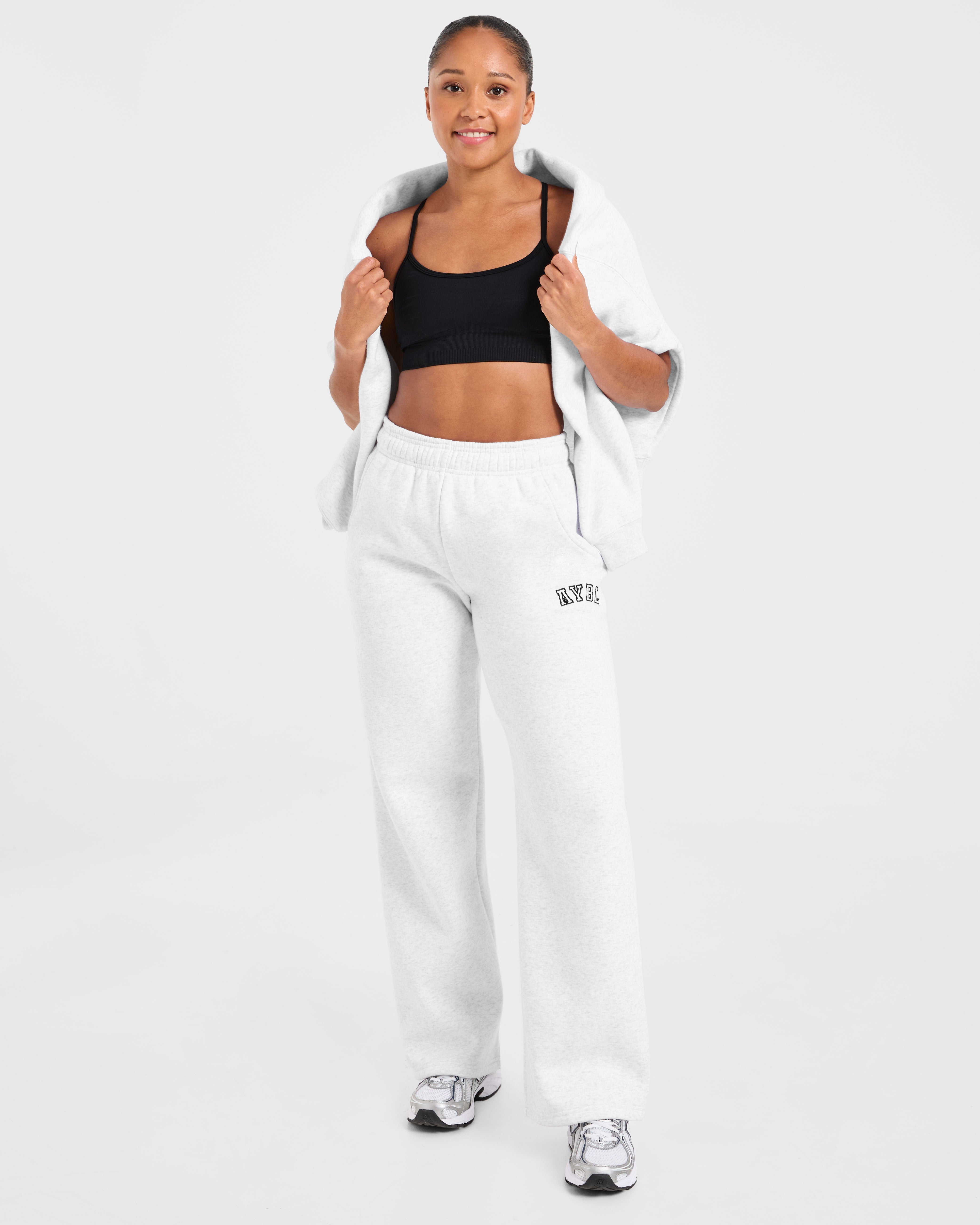 Varsity 2.0 Oversized Straight Leg Joggers - Heather Grijs