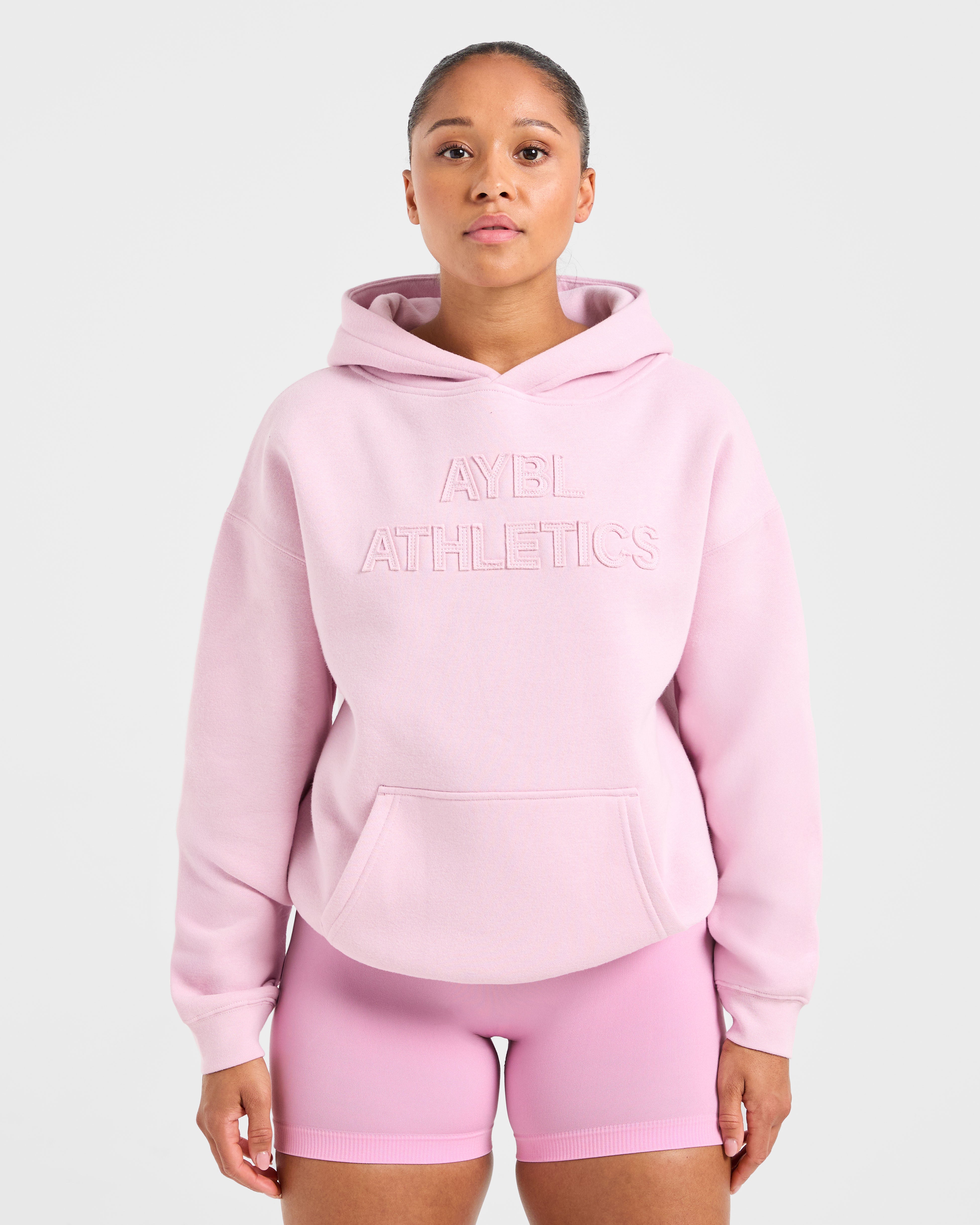 Athletics Applique Oversized Hoodie - Sugar Roze