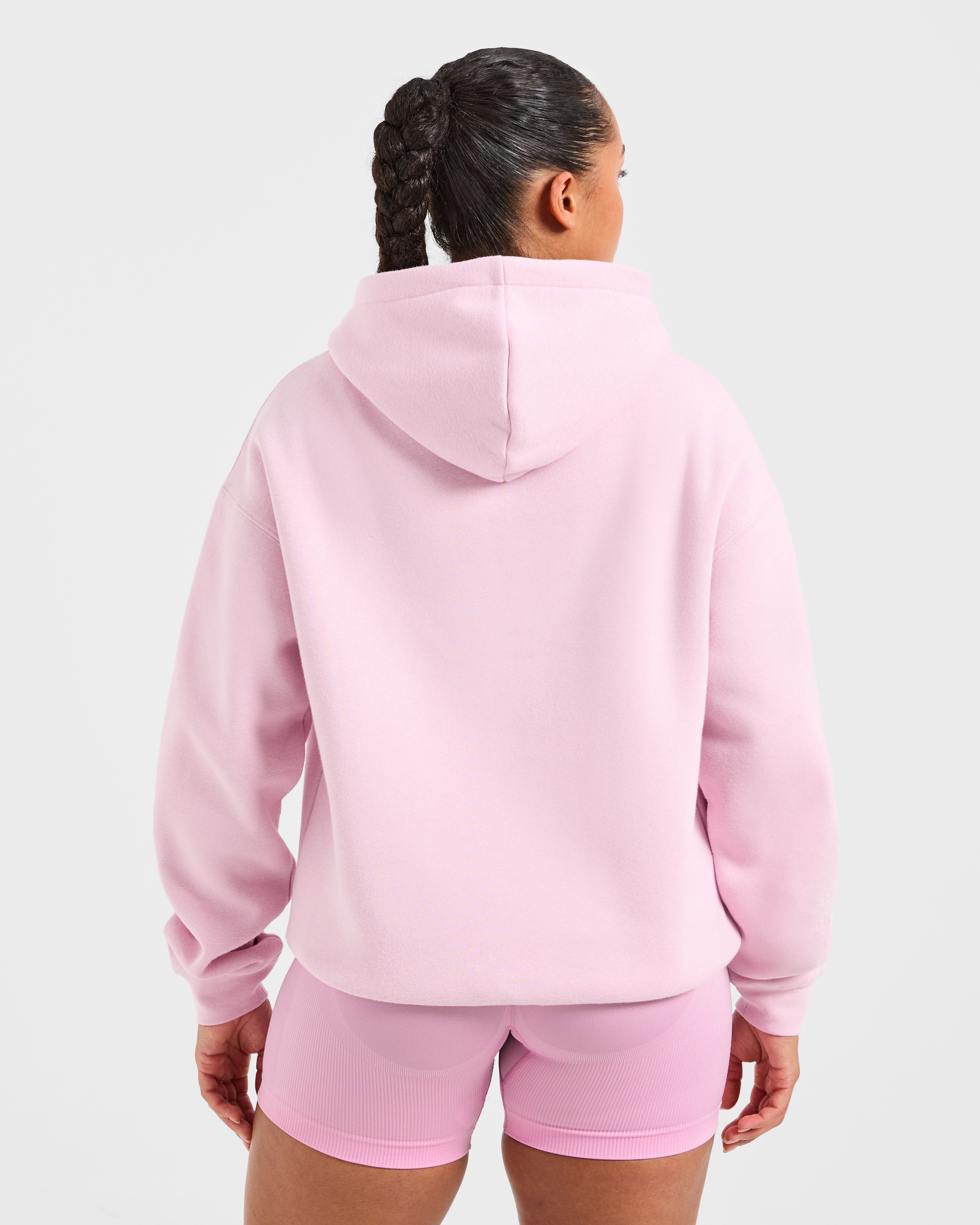 Athletics Applique Oversized Hoodie - Sugar Roze
