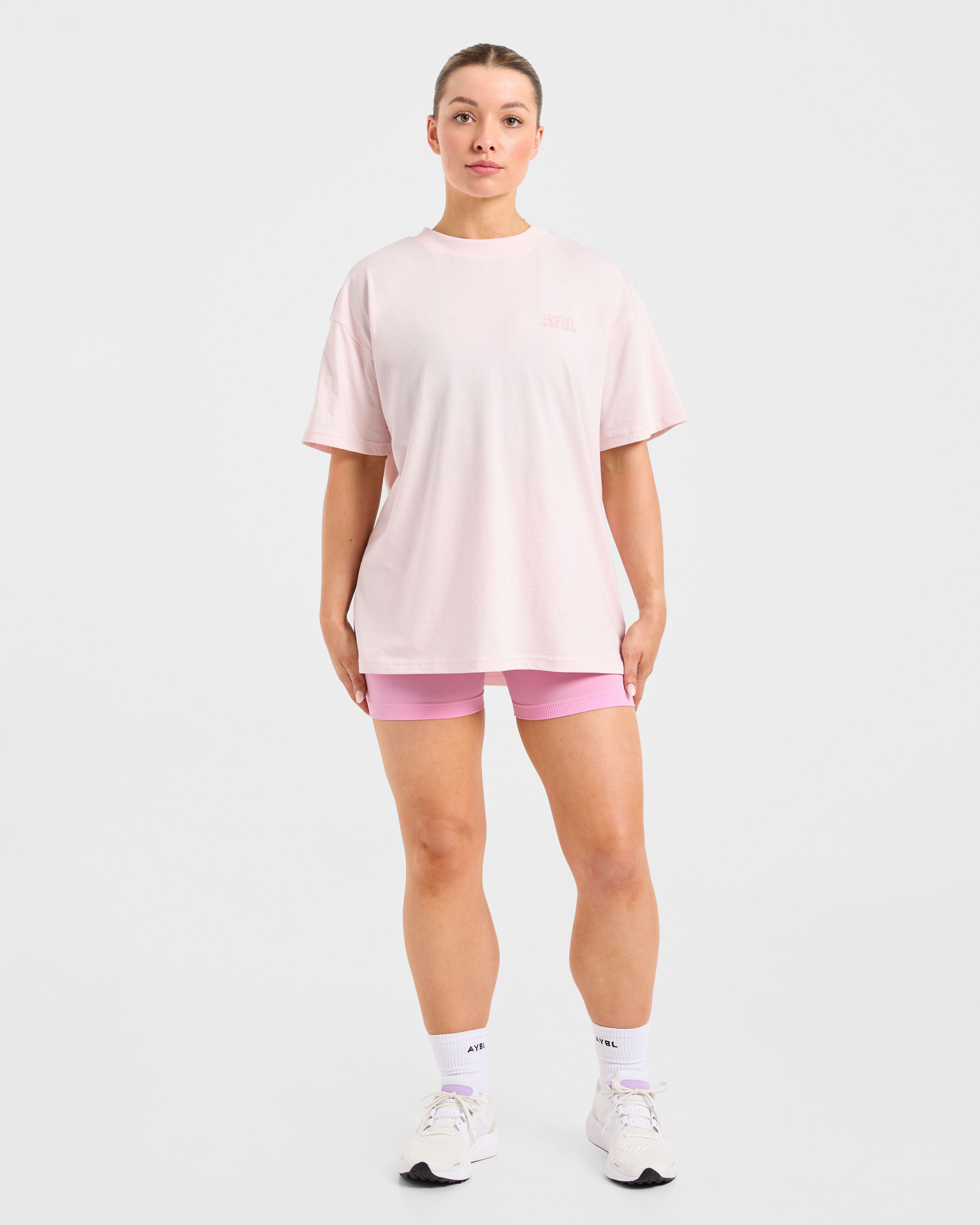 Gym Girl Era Oversized T Shirt - Roze