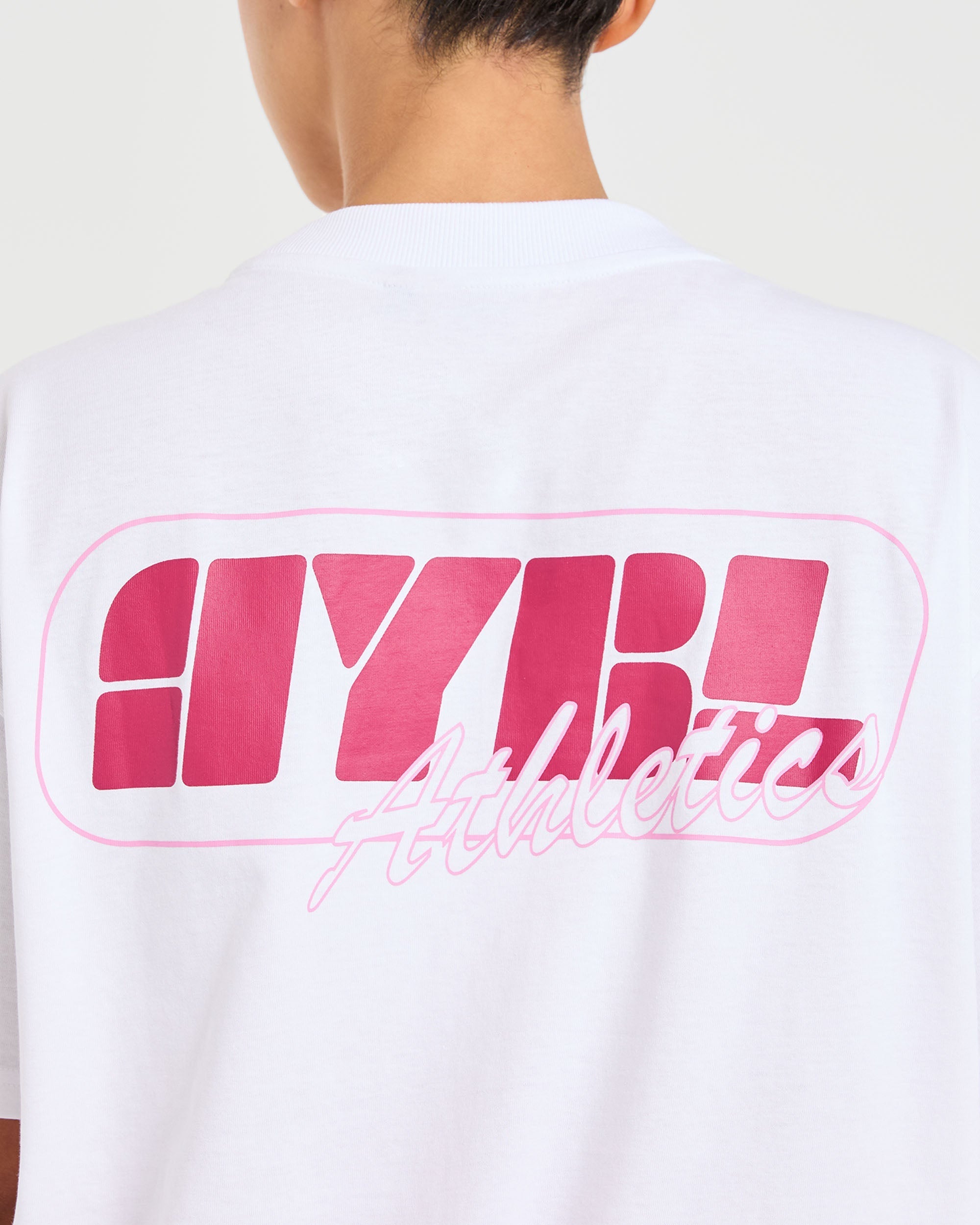 Athletics Retro Oversized T Shirt - Wit