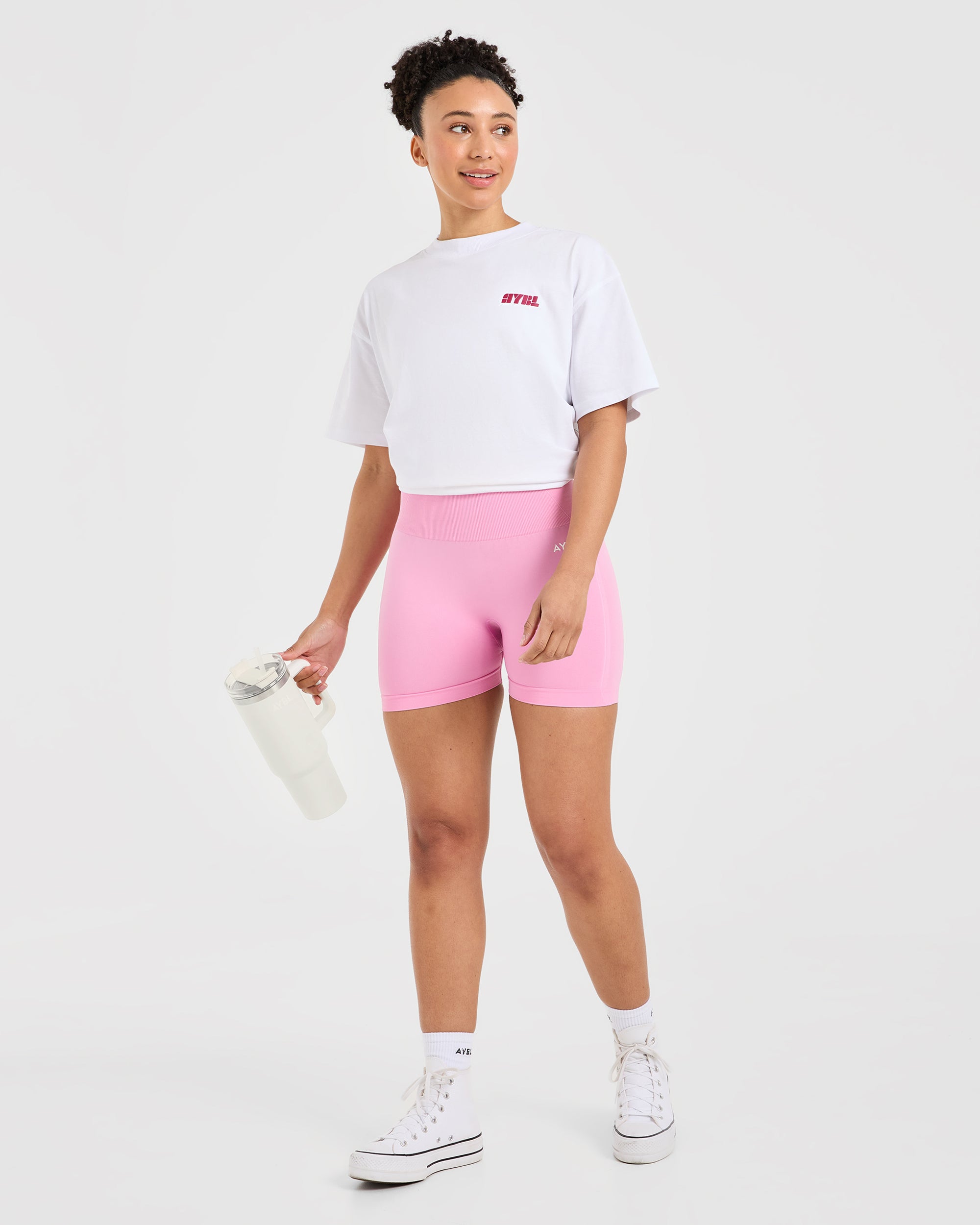 Athletics Retro Oversized T Shirt - Wit