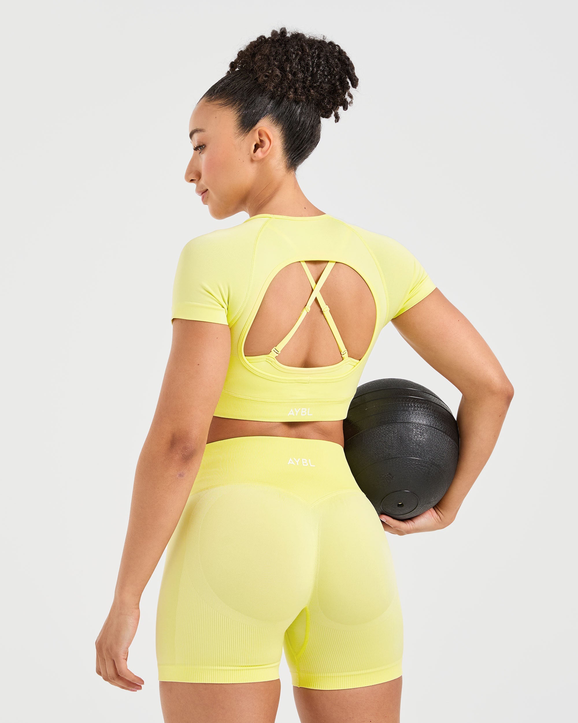 Adapt Seamless Crop Top - Spring Geel