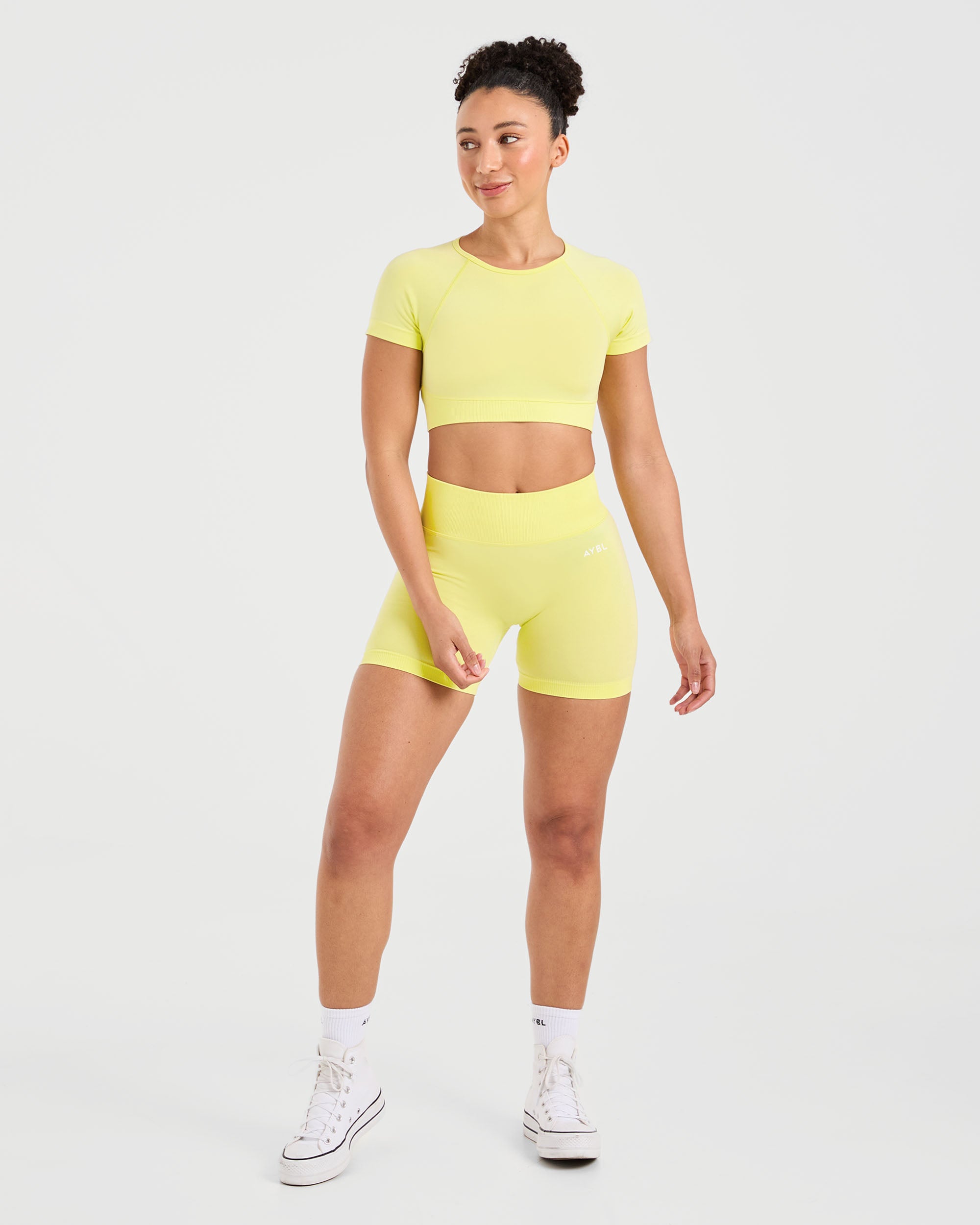 Adapt Seamless Crop Top - Spring Geel