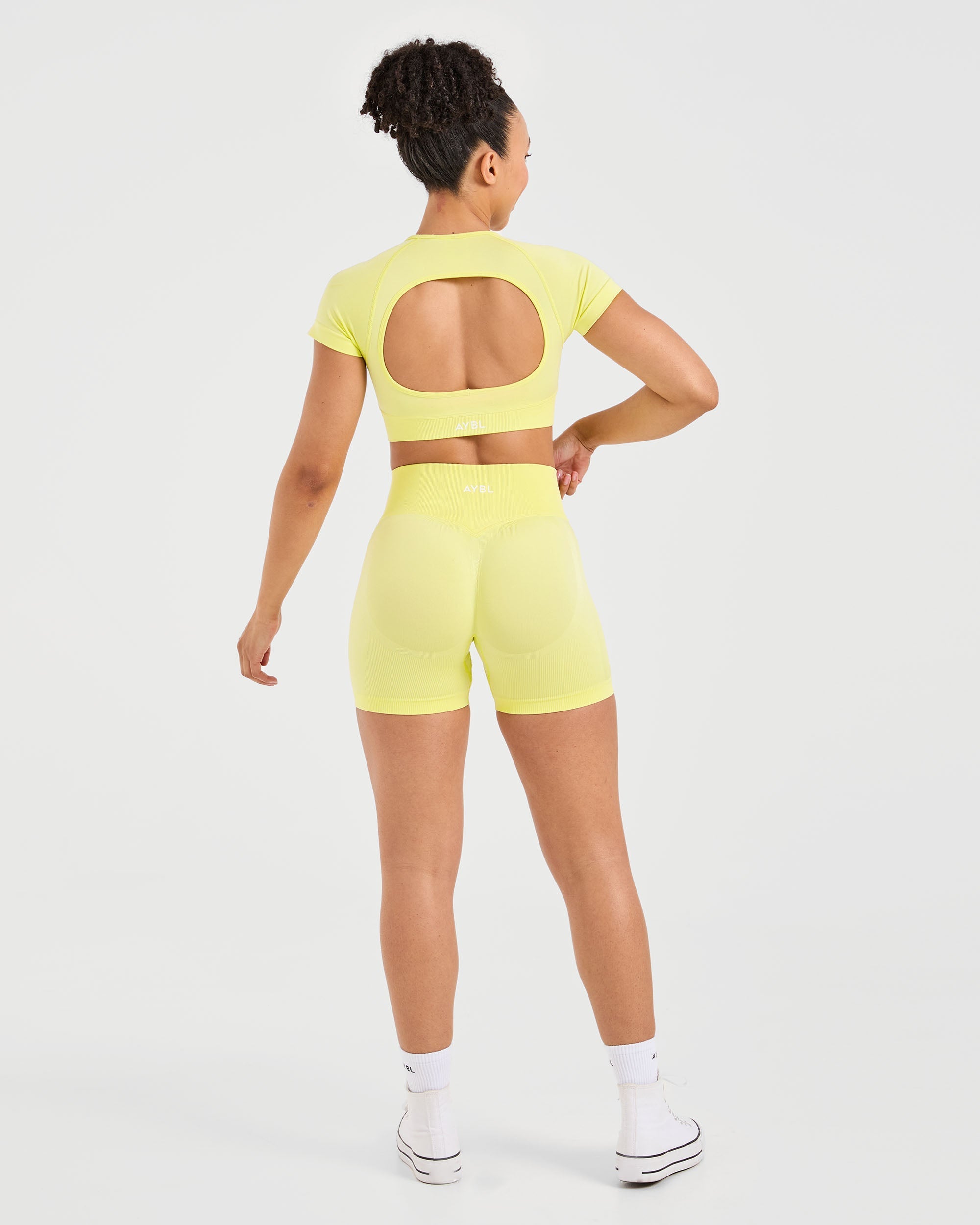 Adapt Seamless Crop Top - Spring Geel