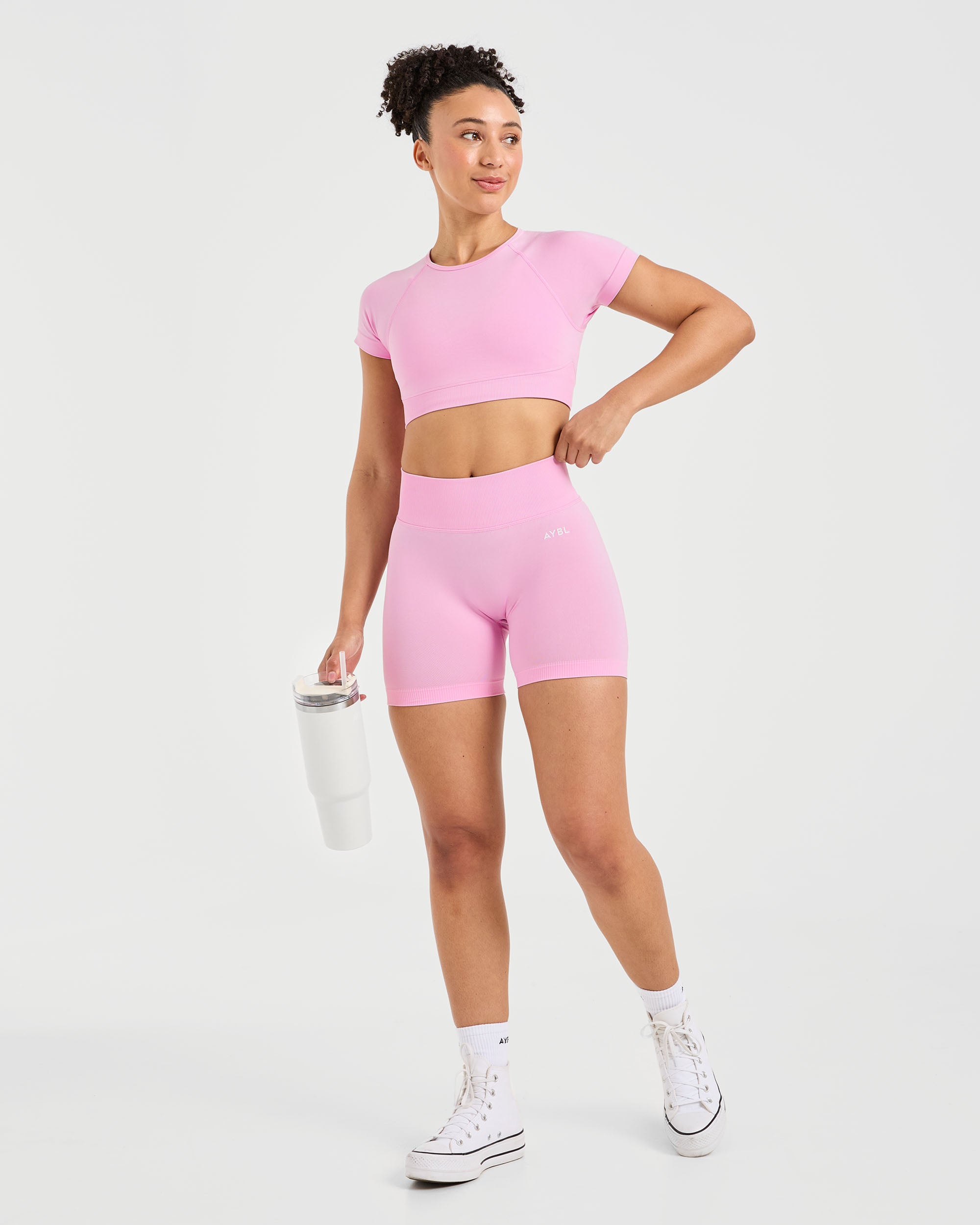 Adapt Seamless Crop Top - Spring Roze