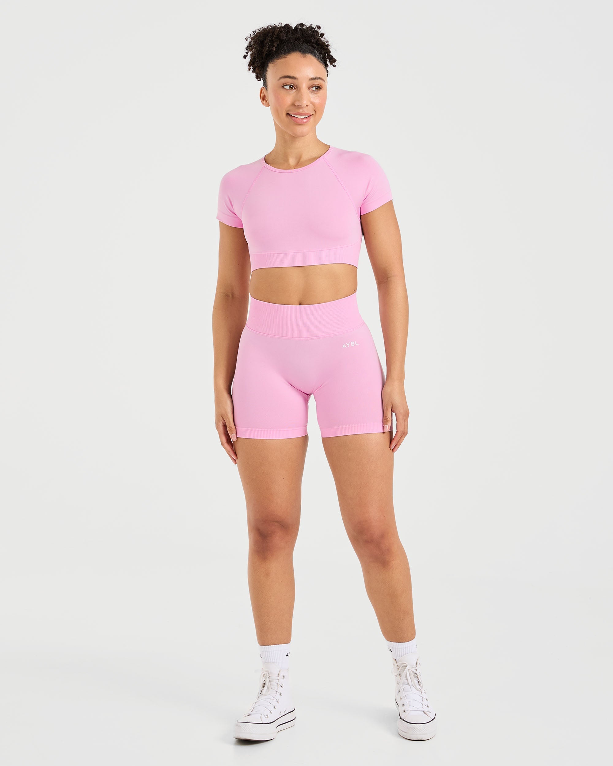 Adapt Seamless Crop Top - Spring Roze