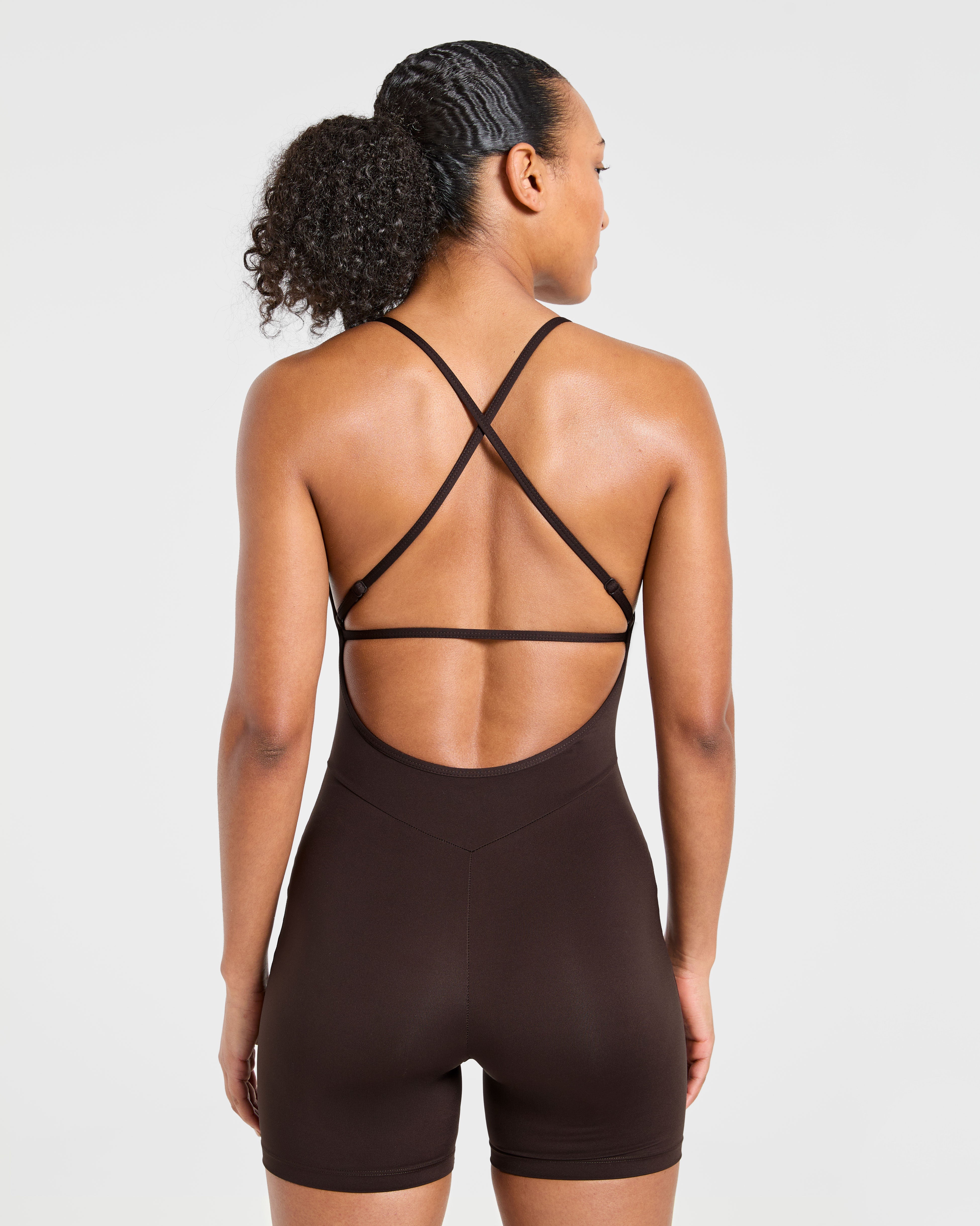 Sculpt Backless All In One - Deep Cocoa Bruin