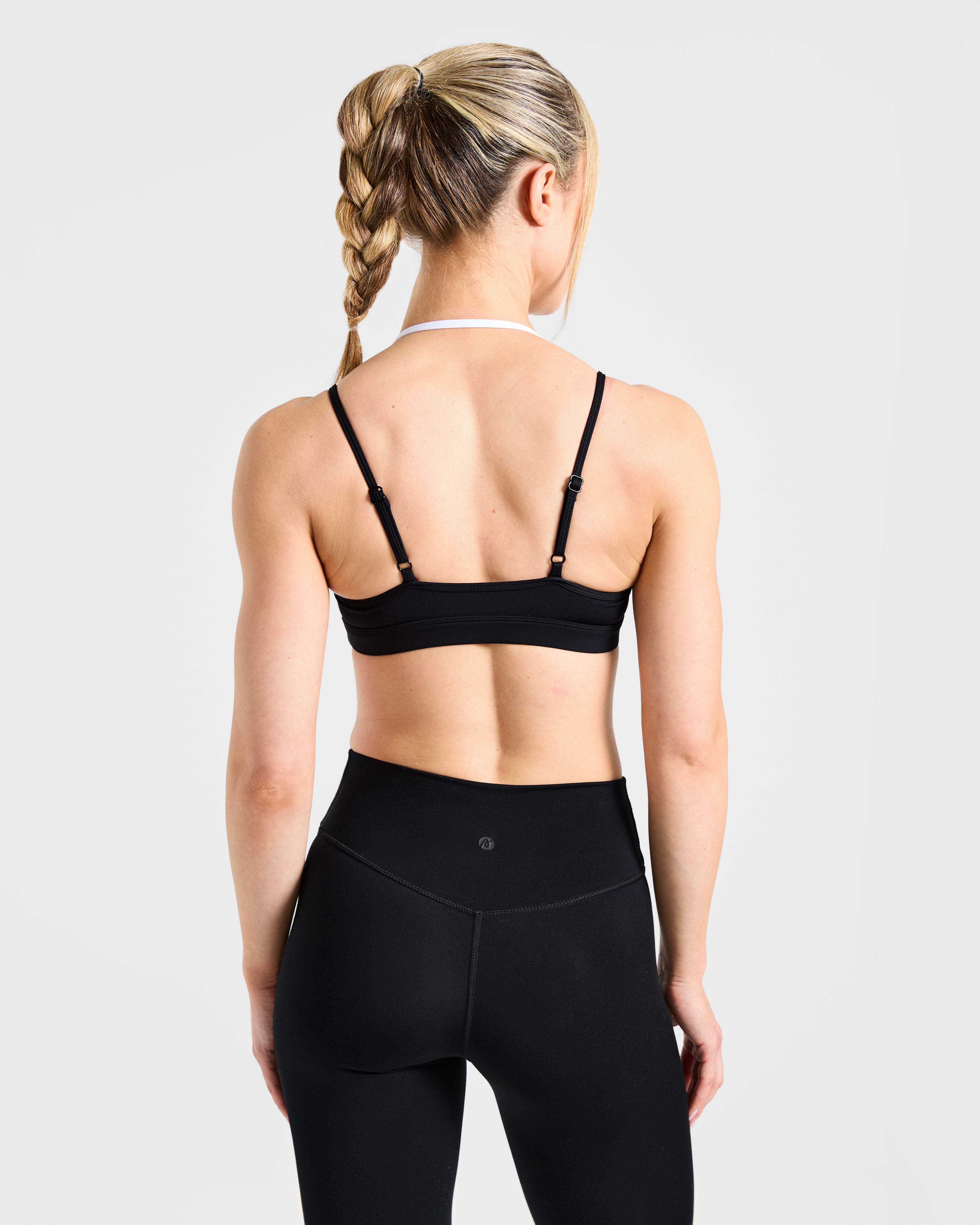 Essential Double Layer Sports Bra - Black/Wit