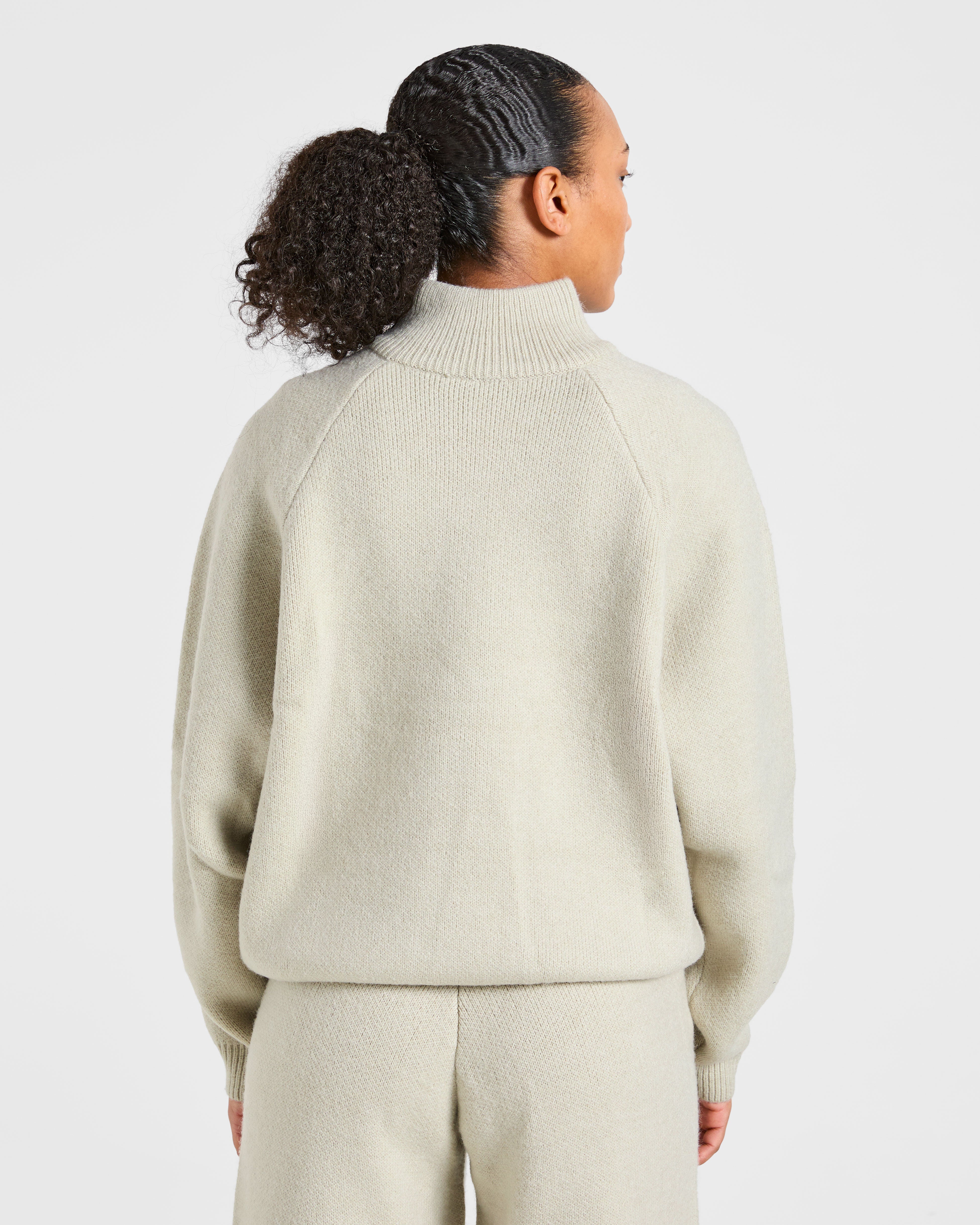 Soft Oversized Knitted 1/4 Zip - Seasalt