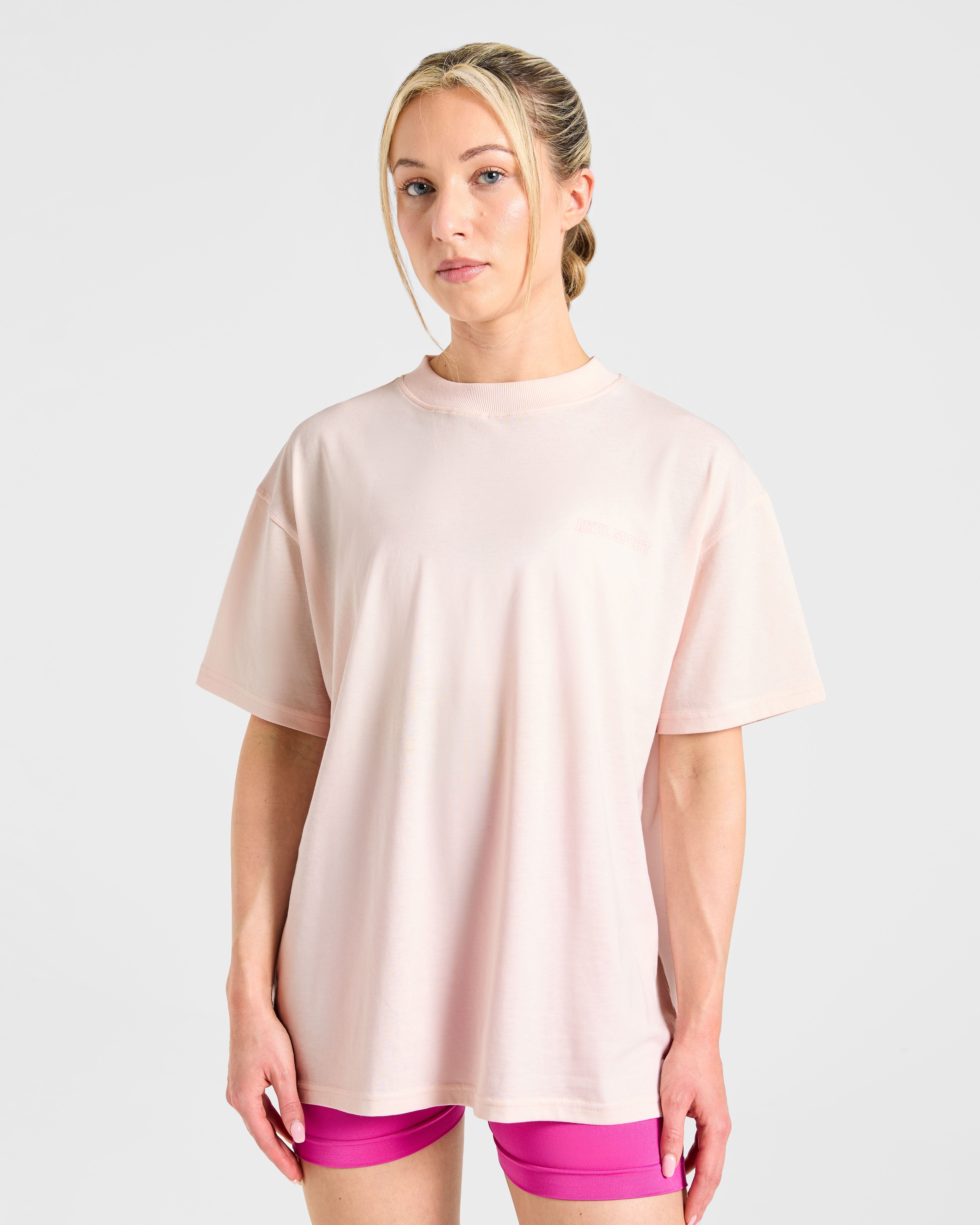 Varsity Dept. Oversized T Shirt - Roze