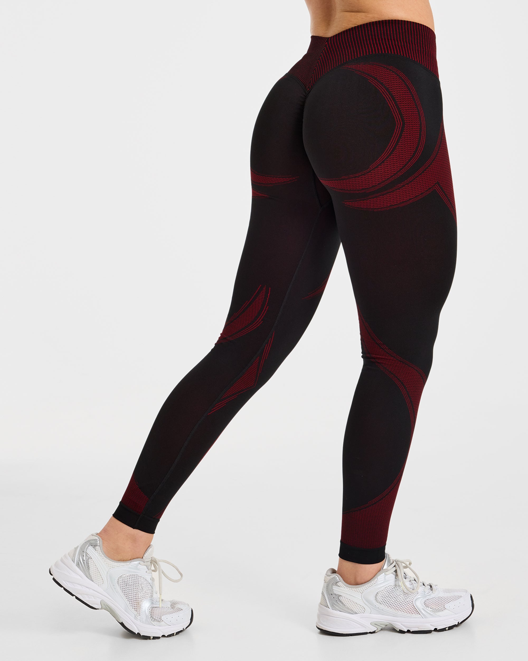 Charge Seamless Leggings - Zwart/Rood