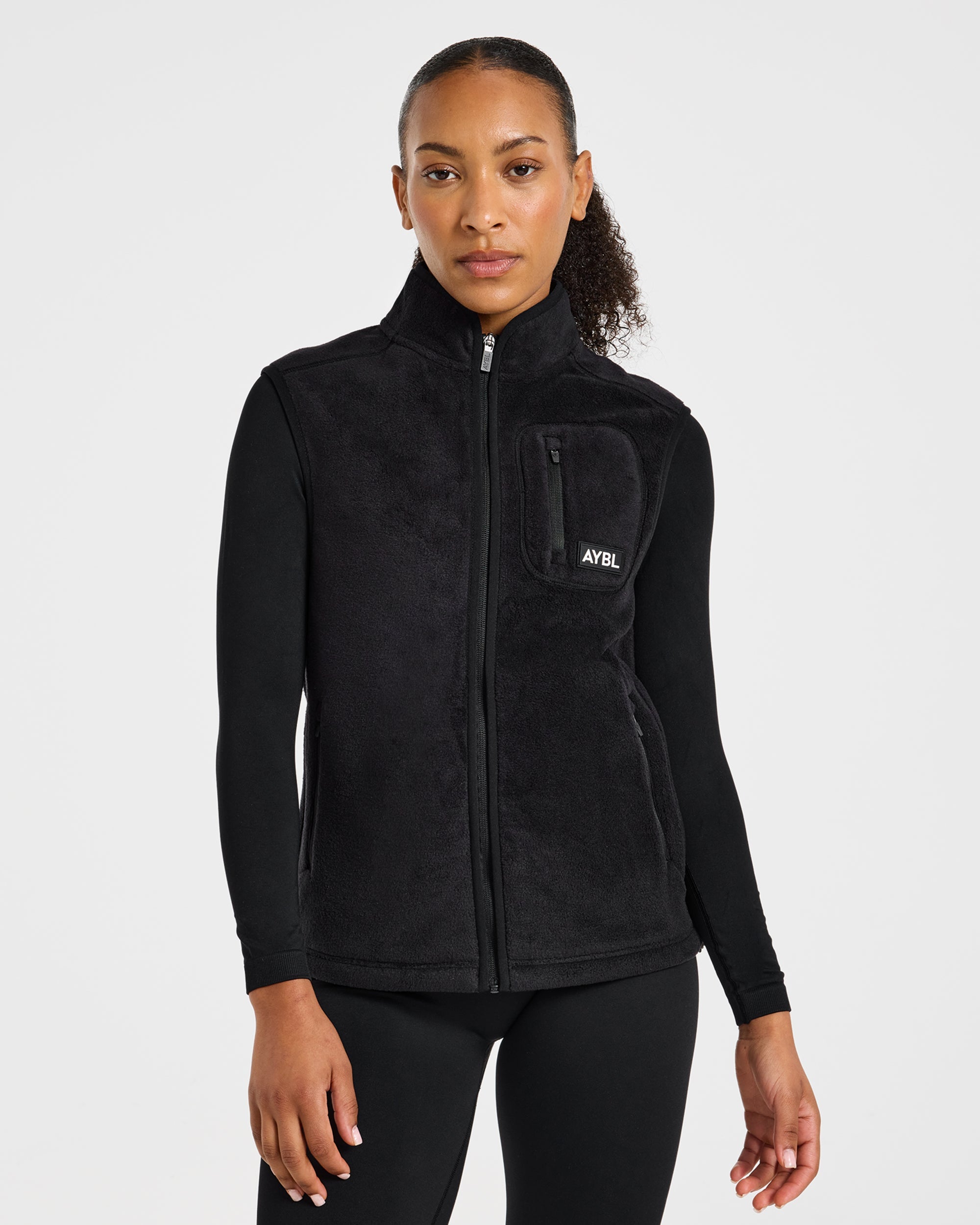 Signature Lightweight Fleece Gilet - Zwart