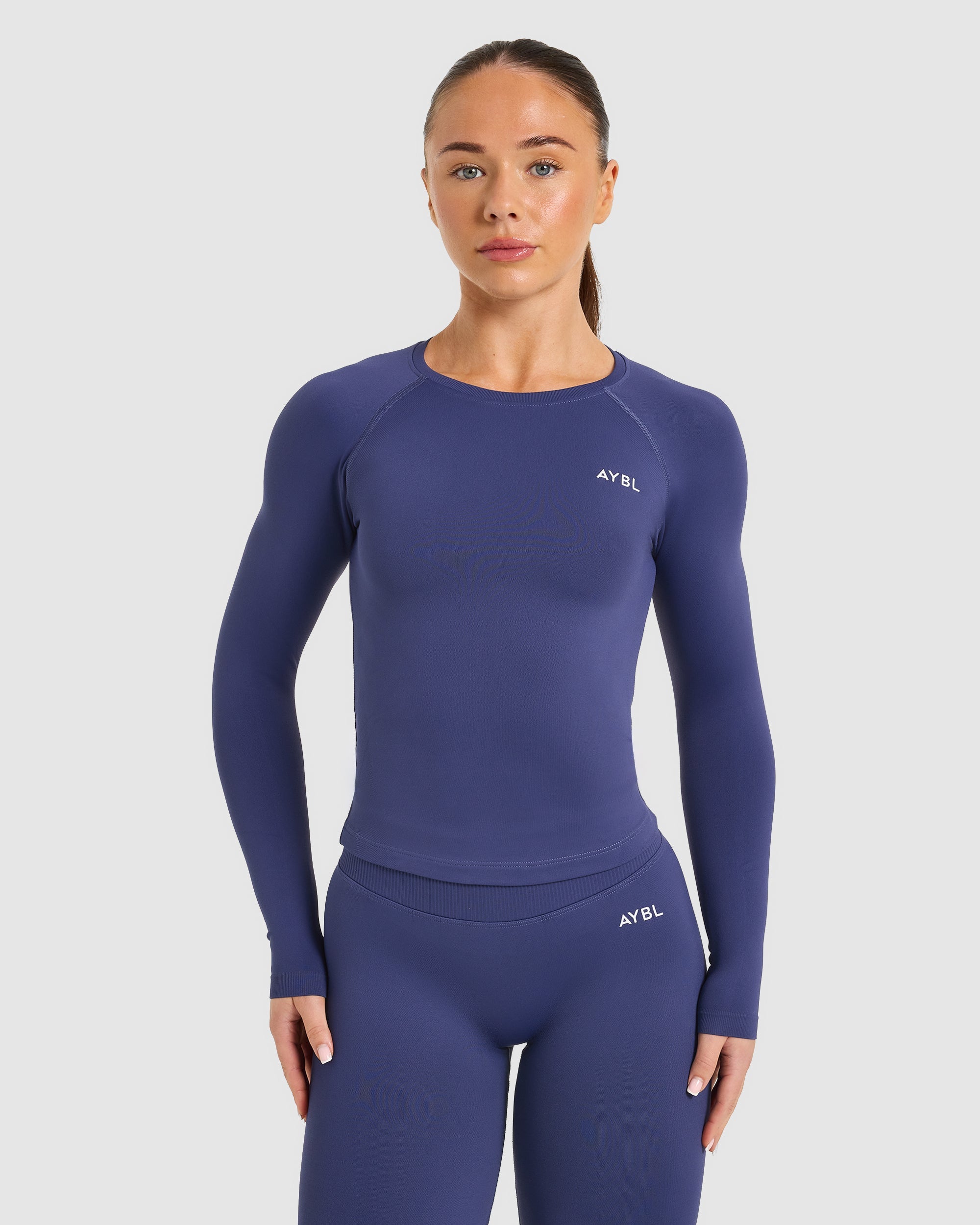 Enhance Seamless Long Sleeve Top - Storm Blauw