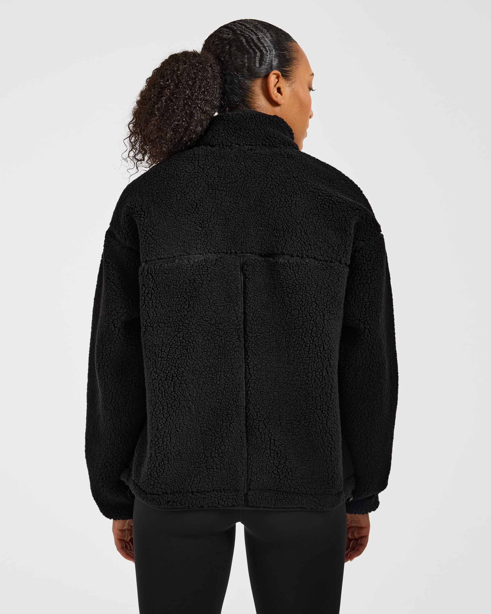 Signature Zip Up Fleece Jacket - Zwart