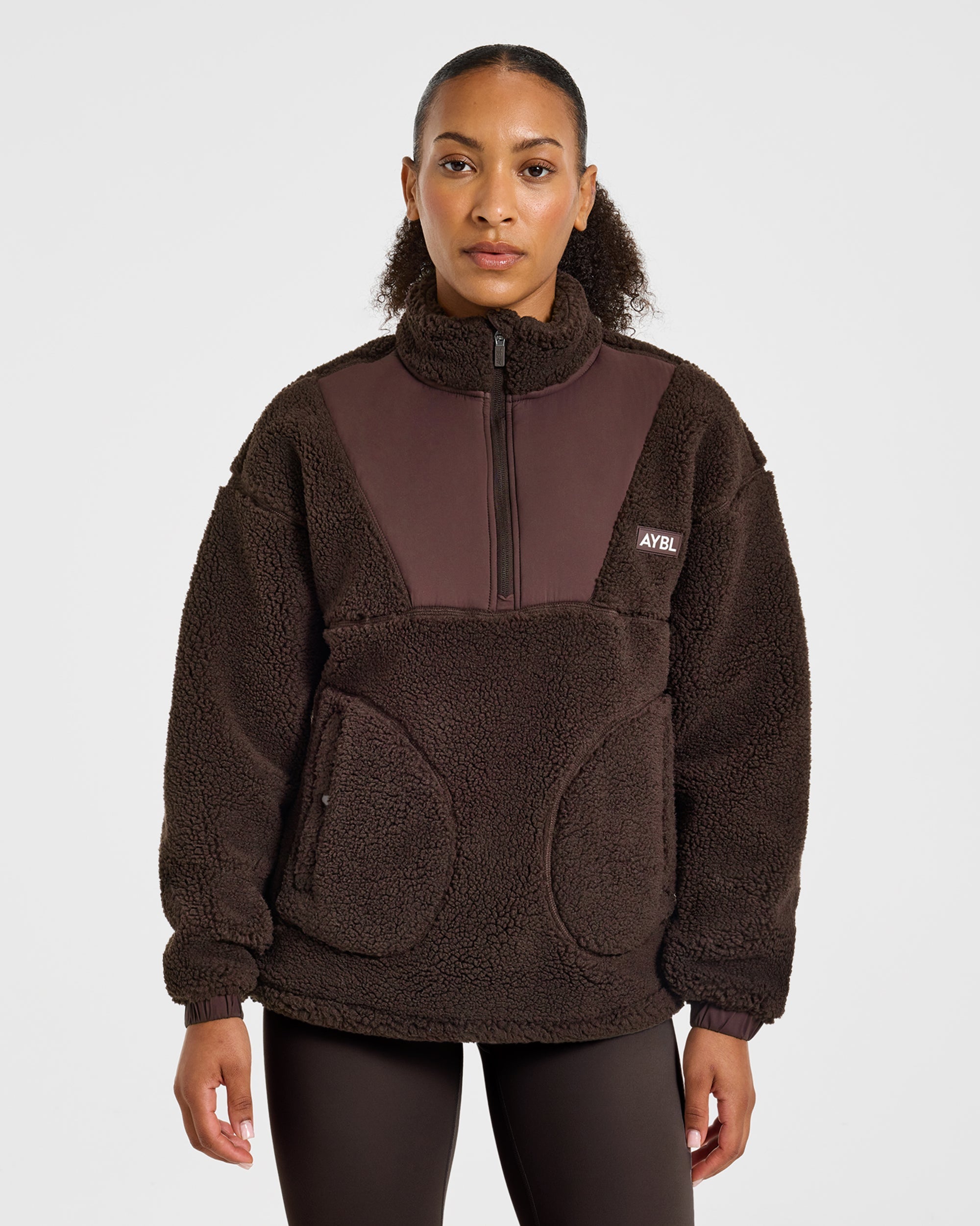 Signature 1/4 Zip Fleece Pullover - Cocoa Bruin