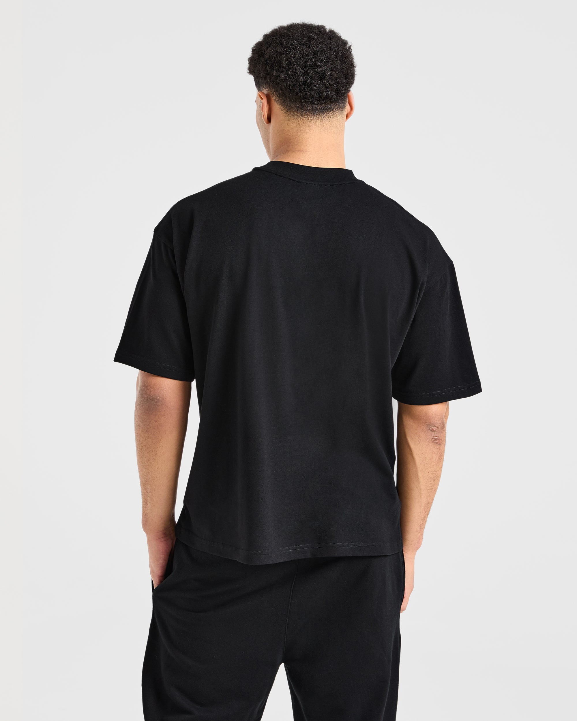 Sports Club Dot Oversized T Shirt - Zwart