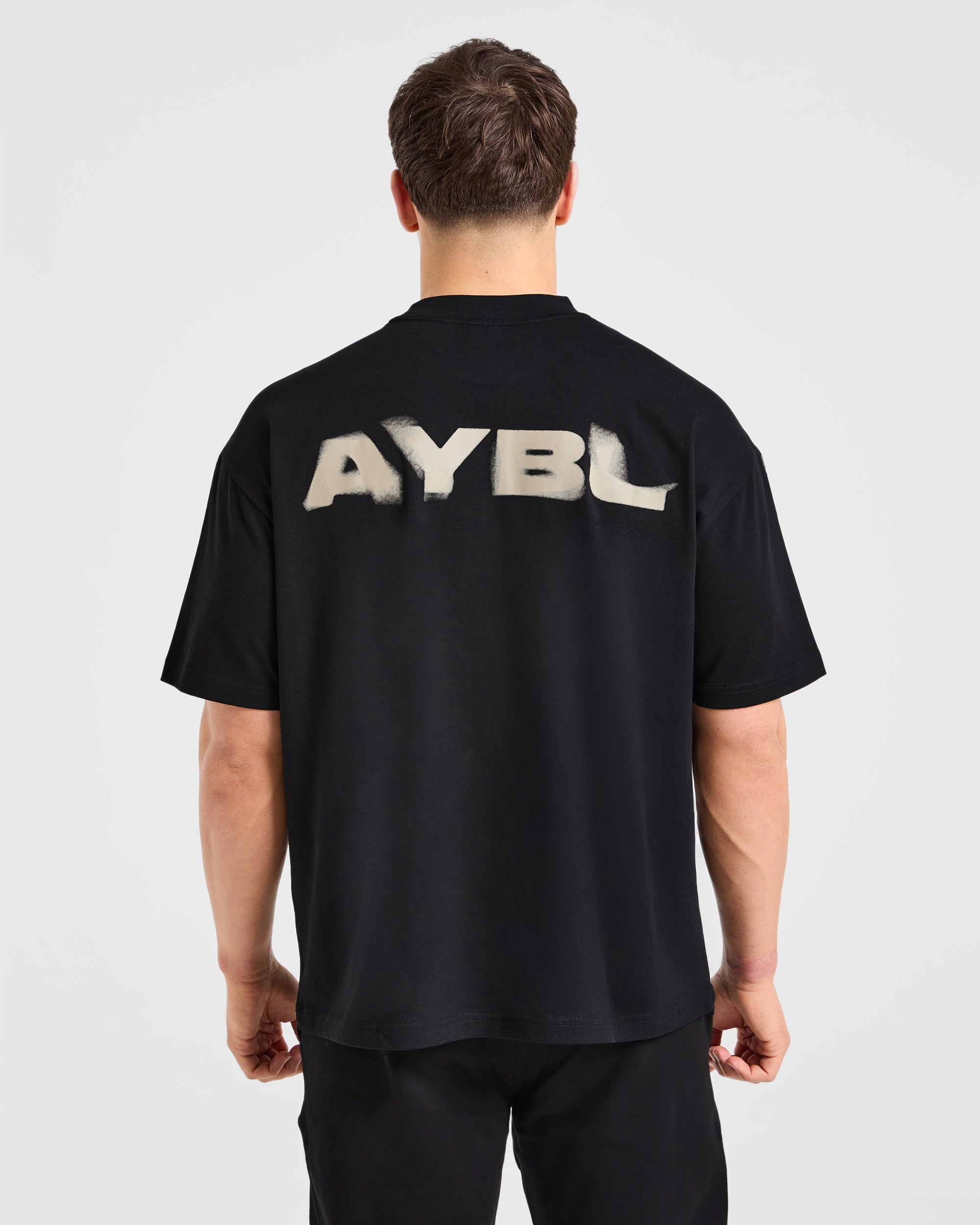 Blur Oversized T Shirt - Zwart