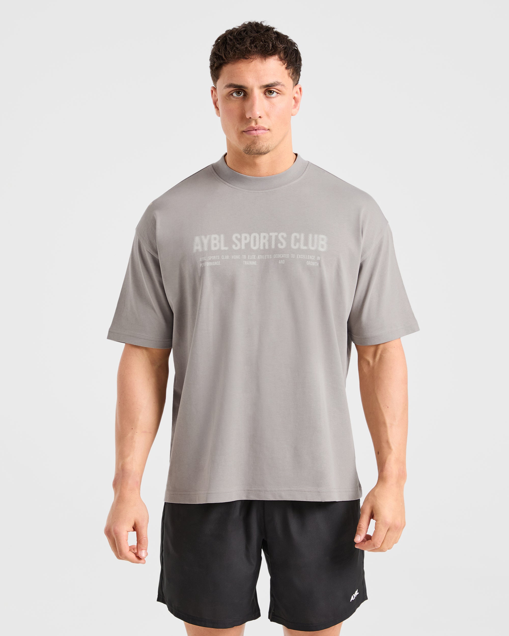 Sports Club Dot Oversized T Shirt - Cloud Grijs