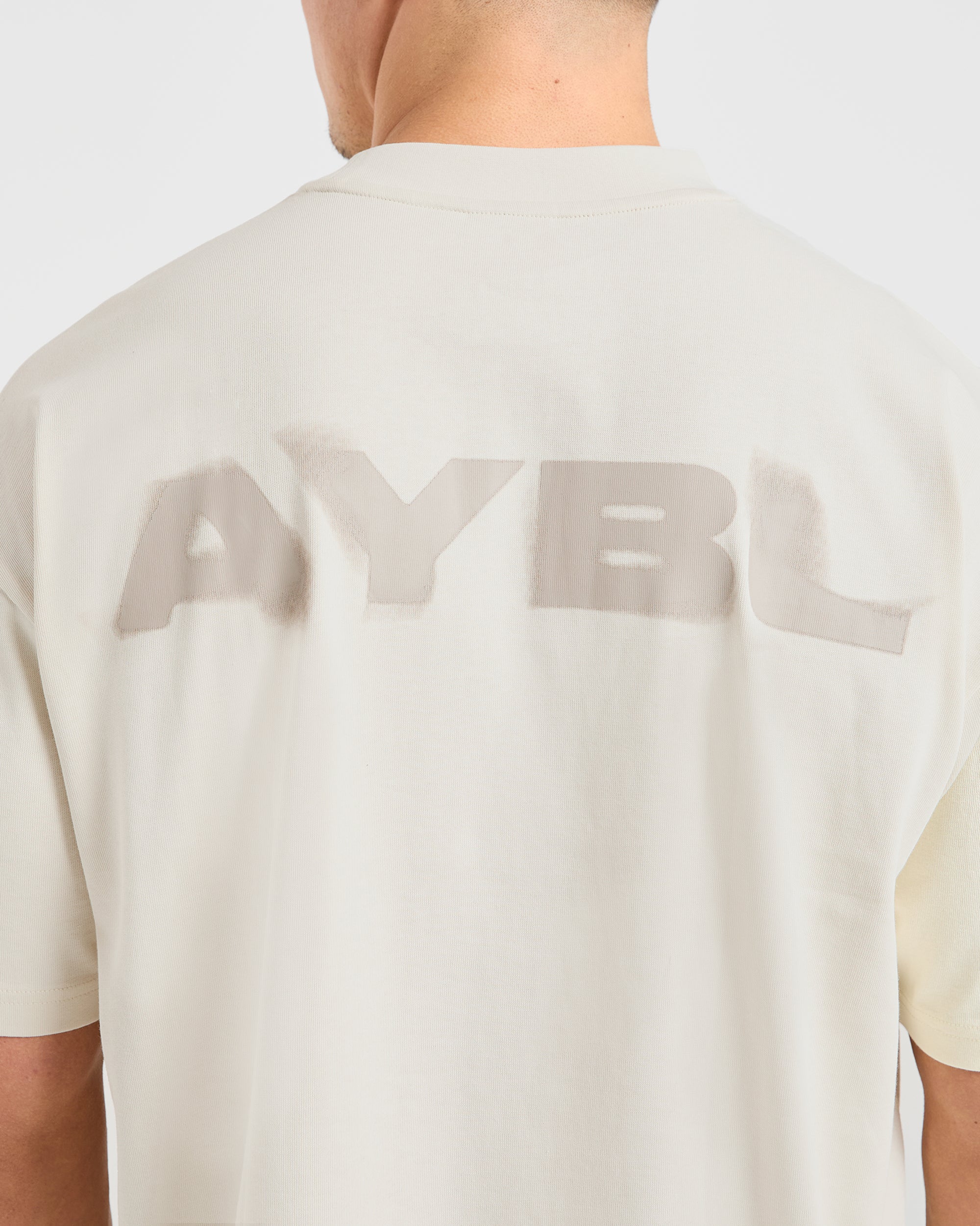 Blur Oversized T Shirt - Off Wit