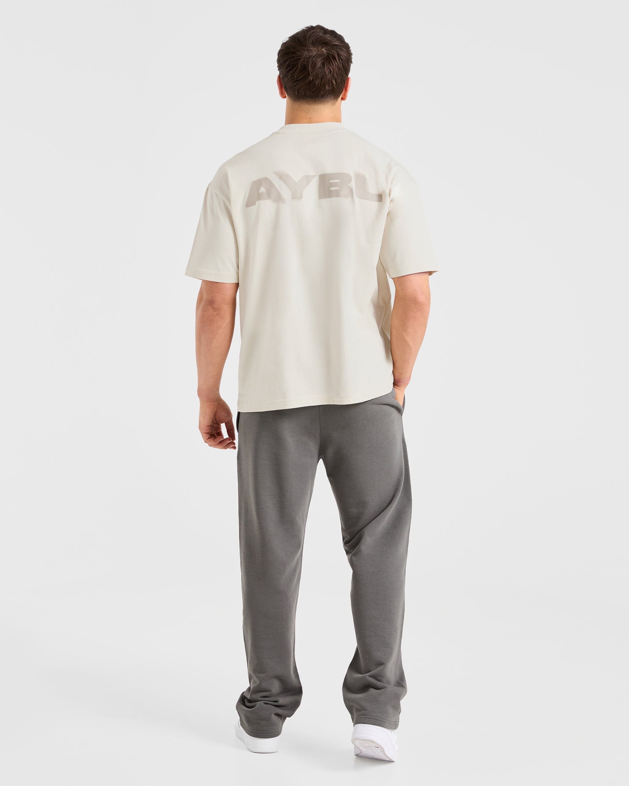Blur Oversized T Shirt - Off Wit