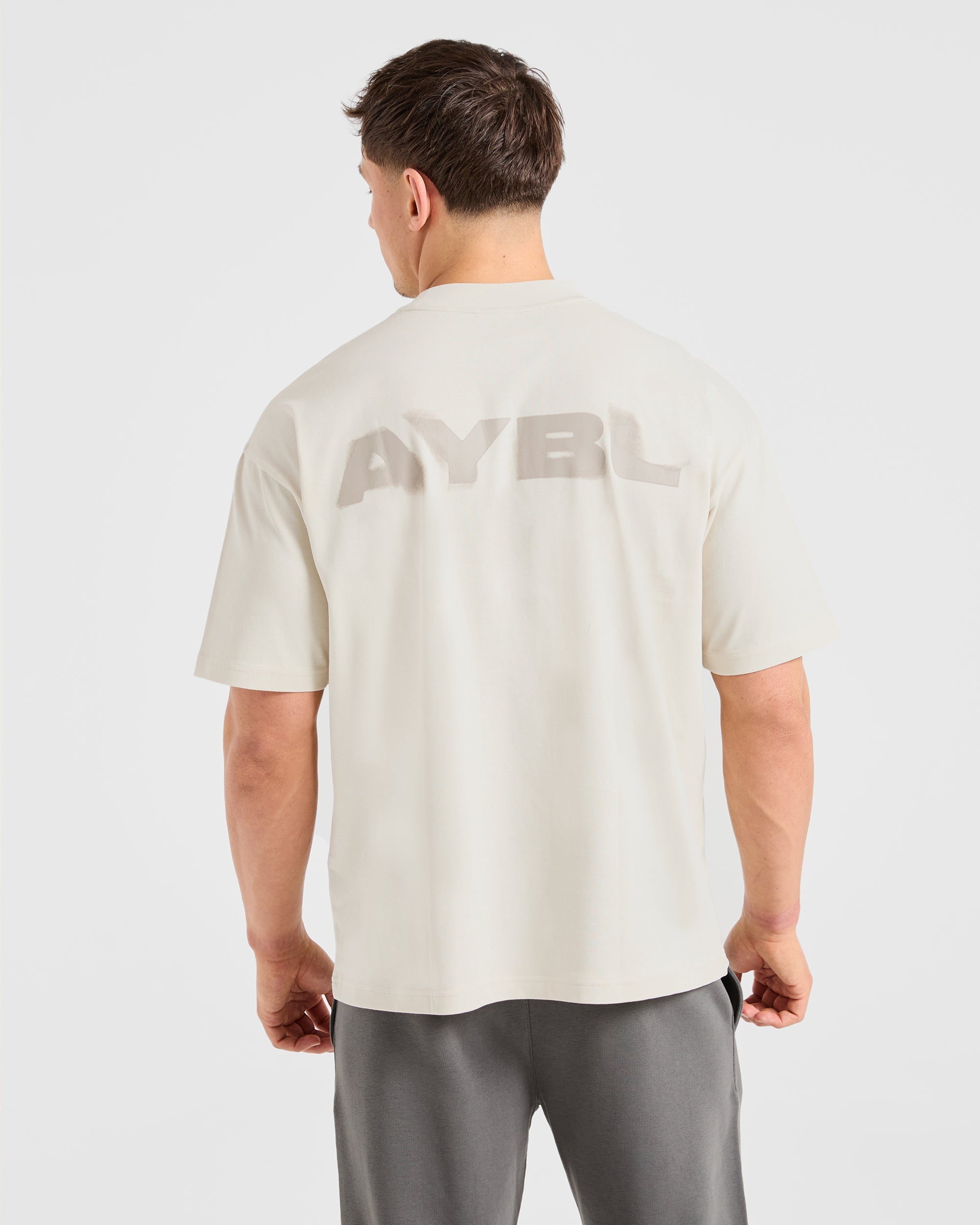 Blur Oversized T Shirt - Off Wit