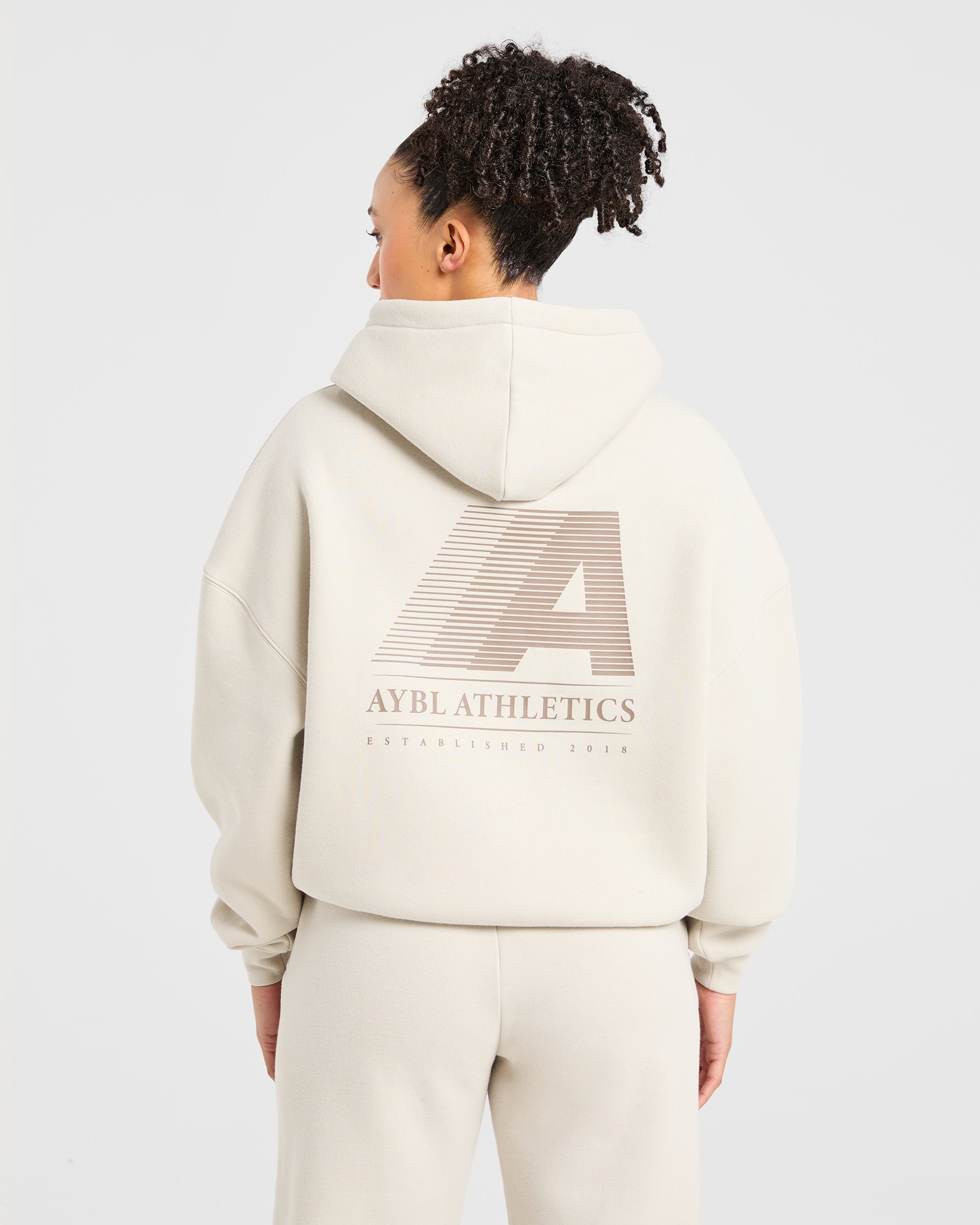 Image 1 from Retro Athletics Oversized Hoodie - Sand