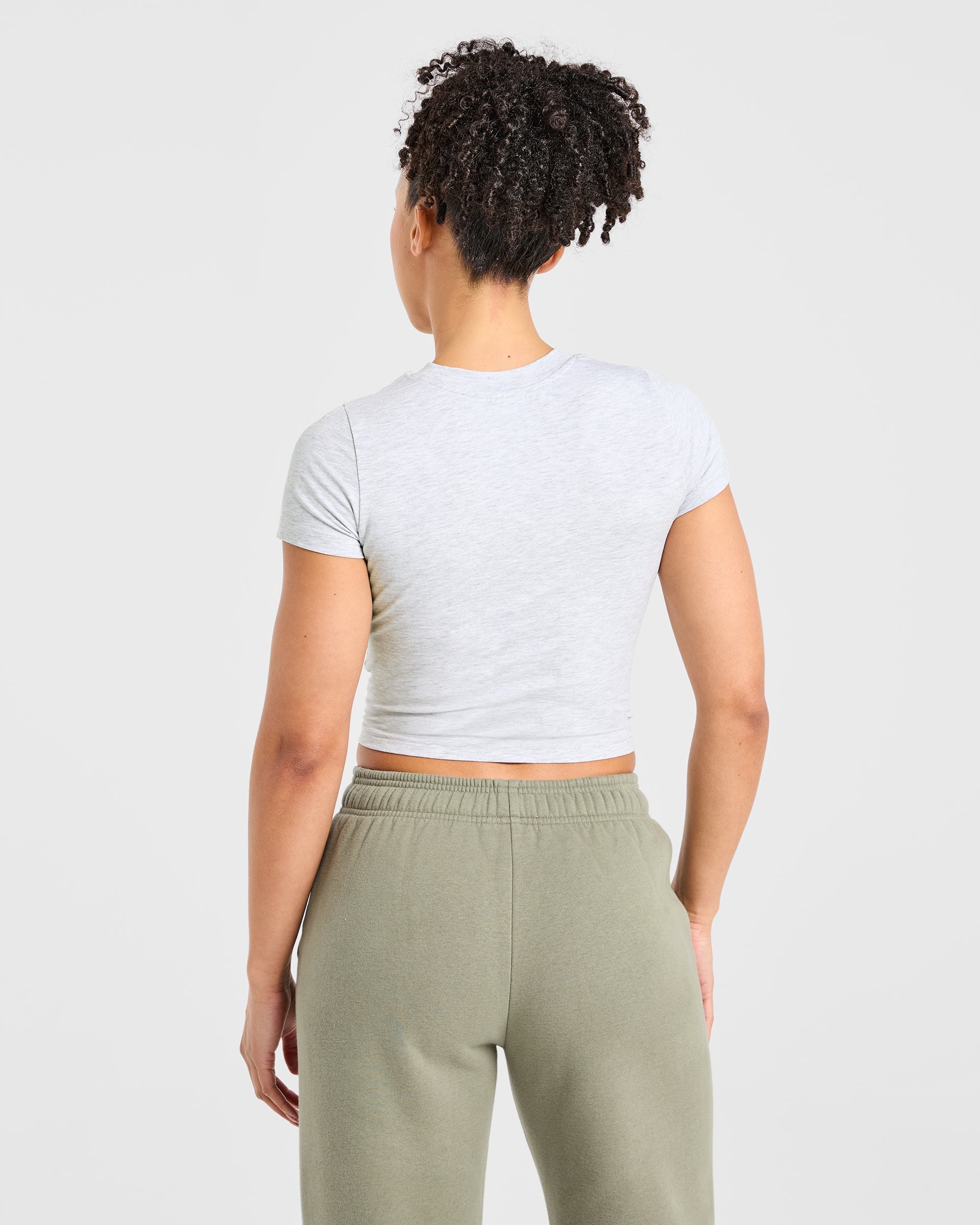 Image 2 from Sports Club Baby Tee - Heather Grey/Green