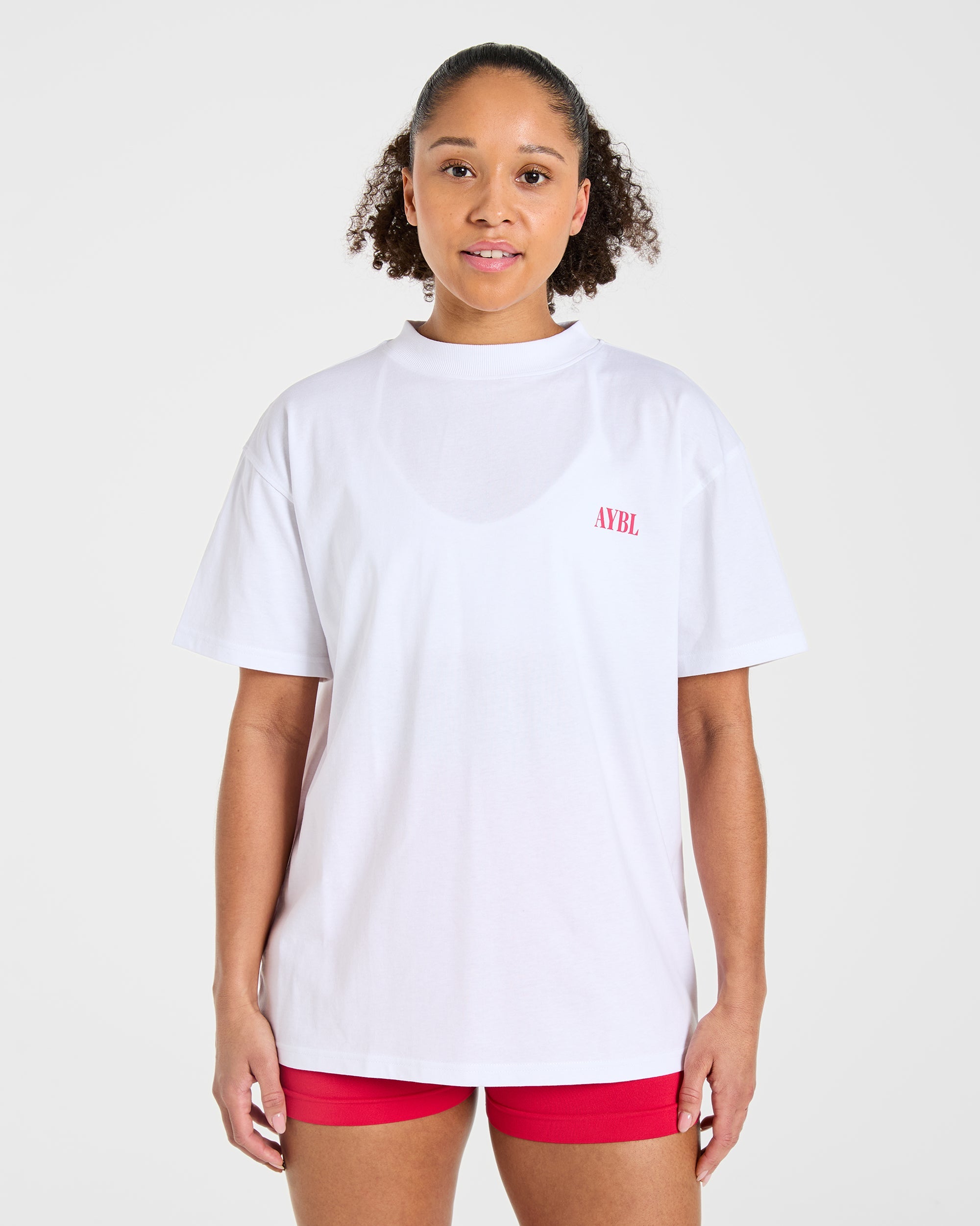 AYBL Strength Co Oversized T Shirt - Wit