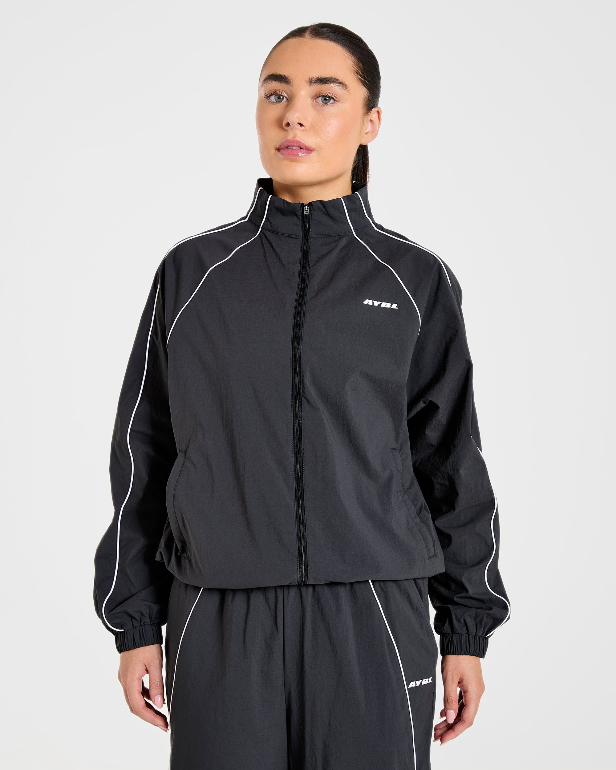 Retro Track Jacket - Zwart