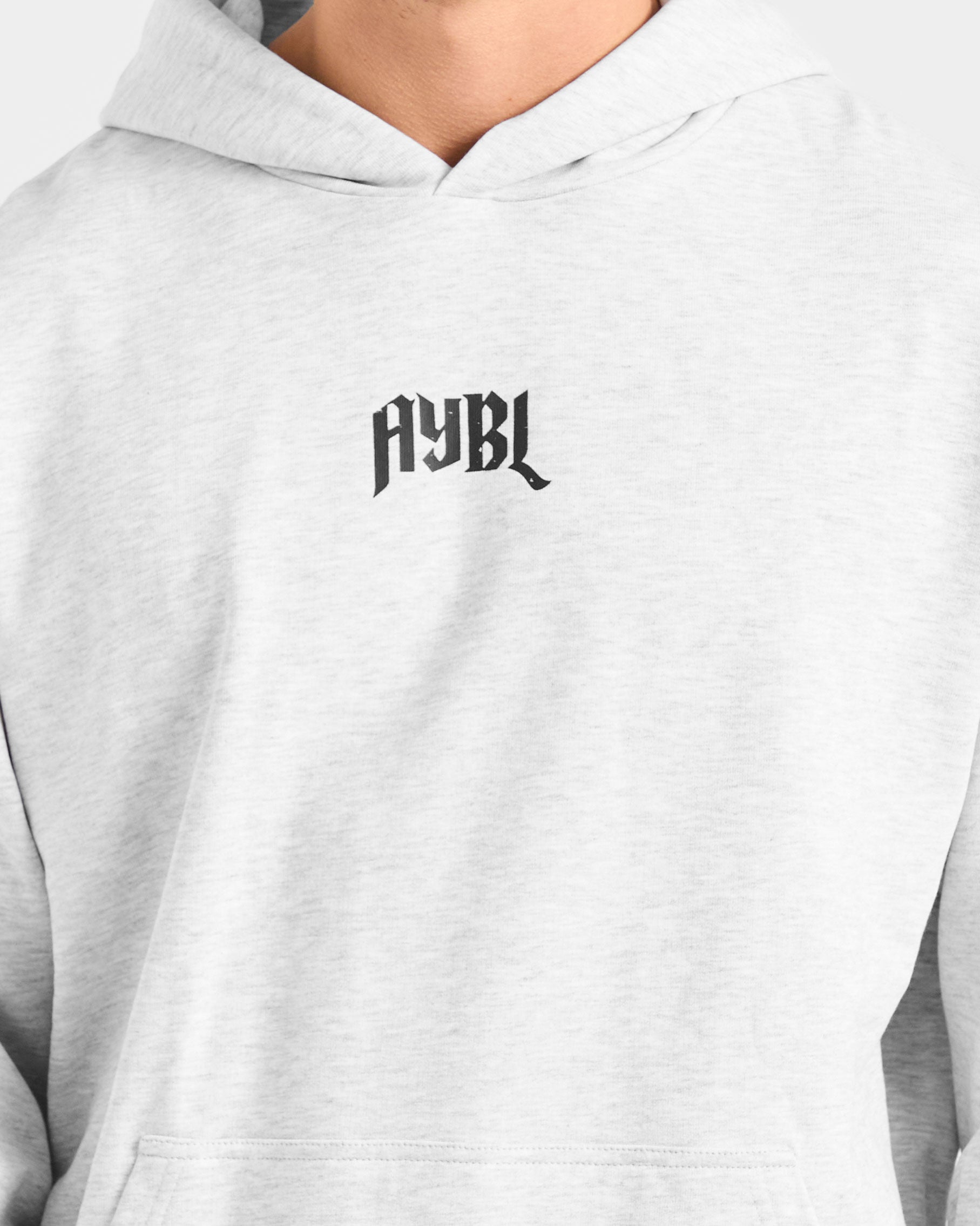 Lifting Club Gothic Oversized Hoodie - Grijs Marl