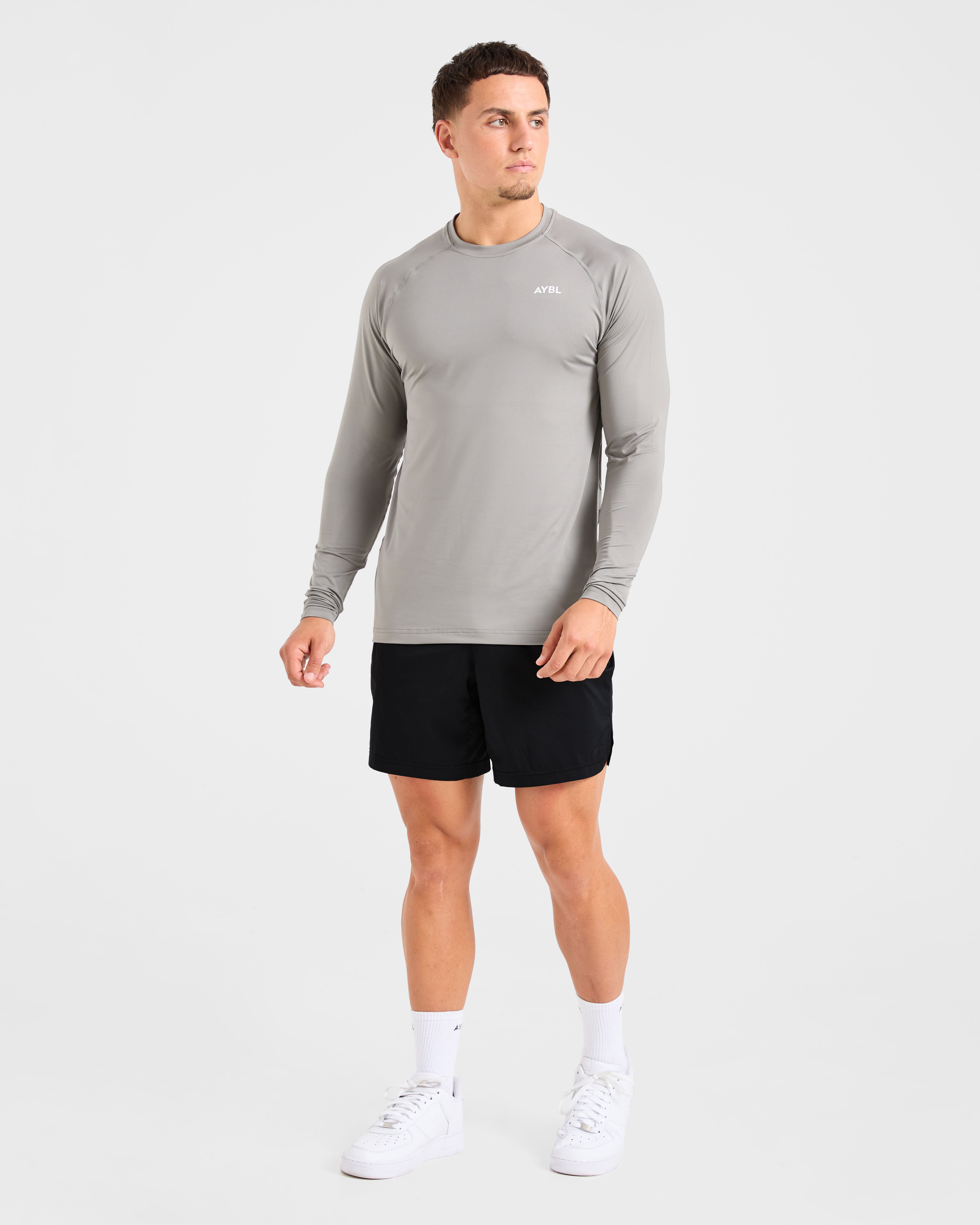 Essential Long Sleeve T Shirt - Olive Smoke