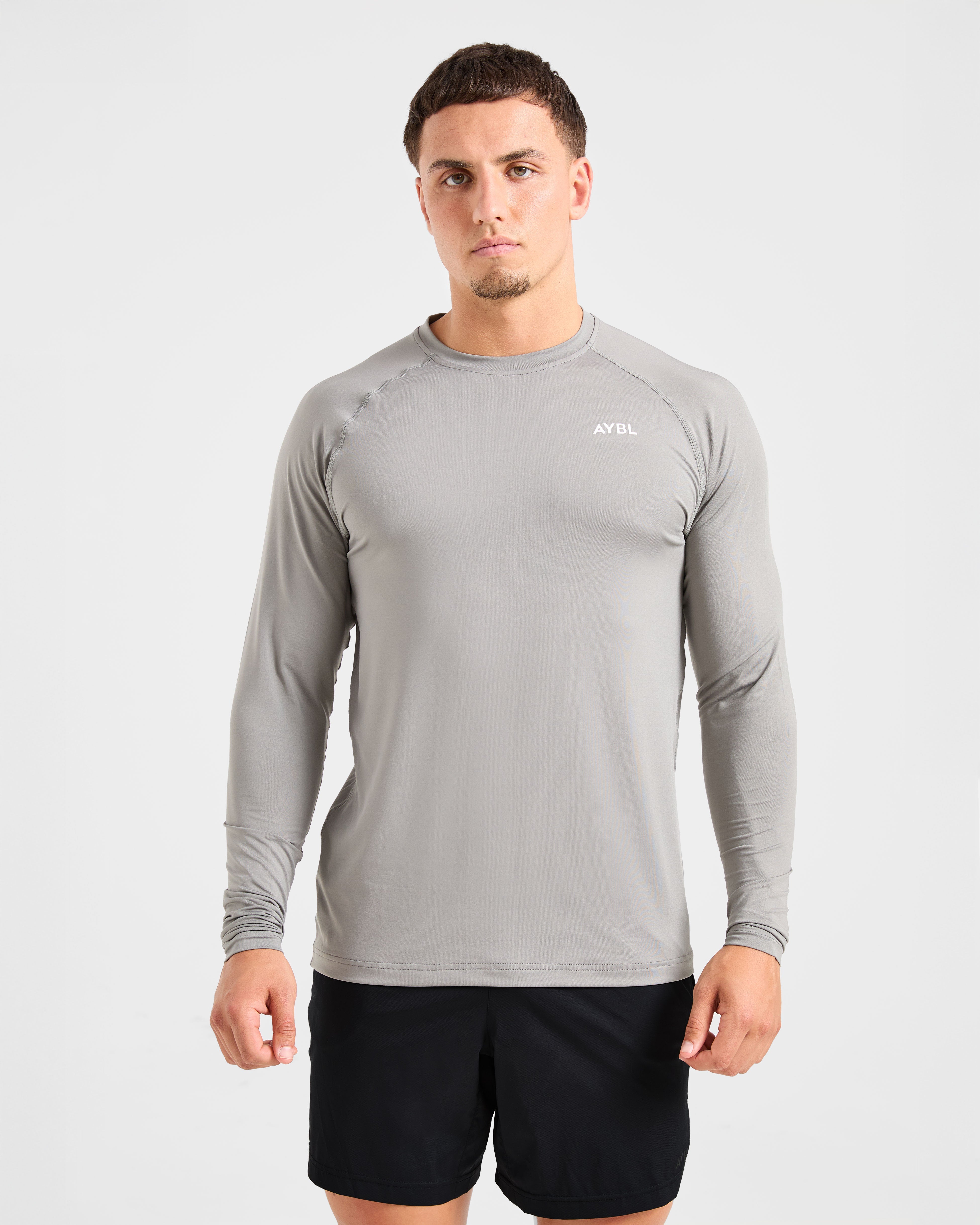 Essential Long Sleeve T Shirt - Olive Smoke