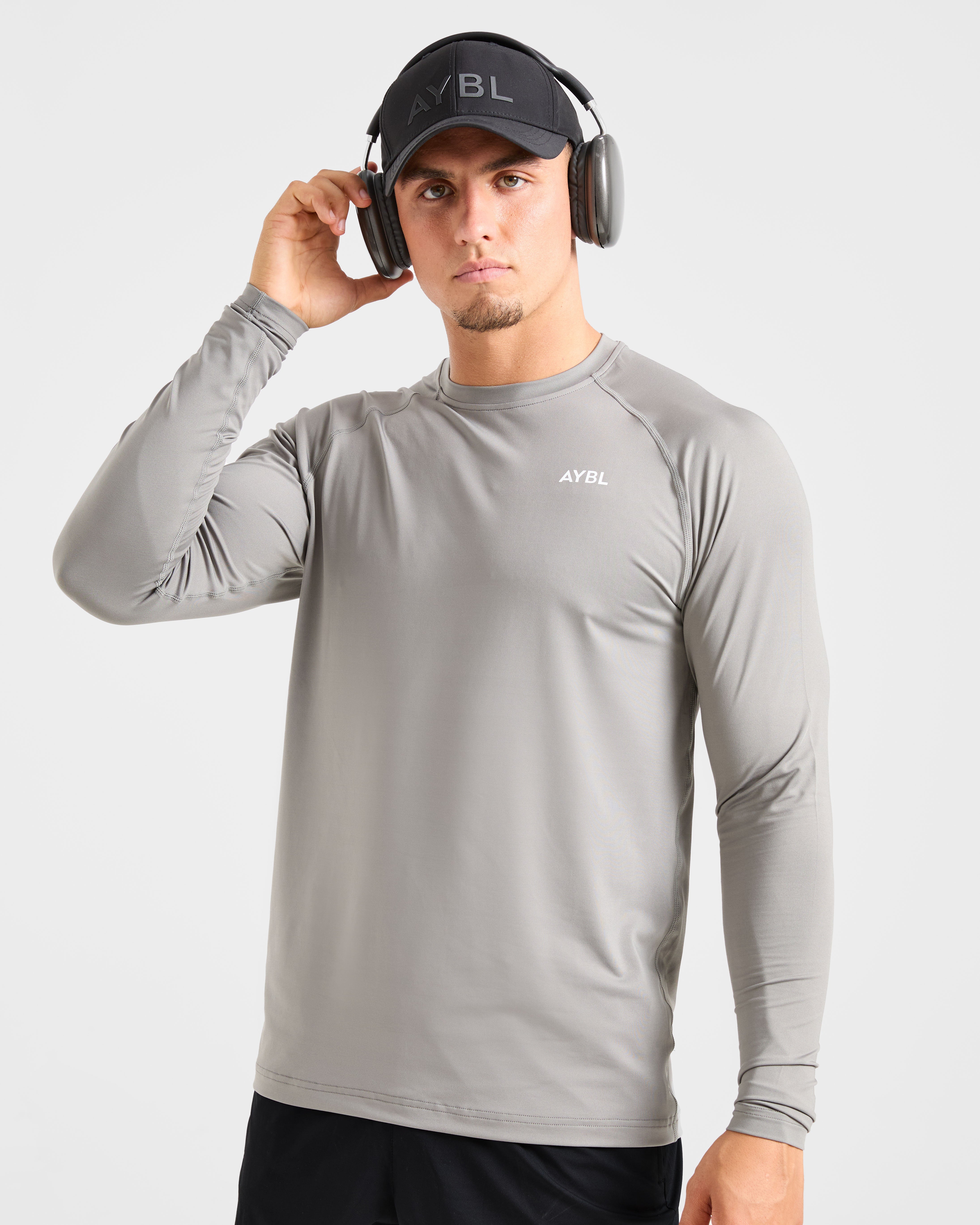 Essential Long Sleeve T Shirt - Olive Smoke