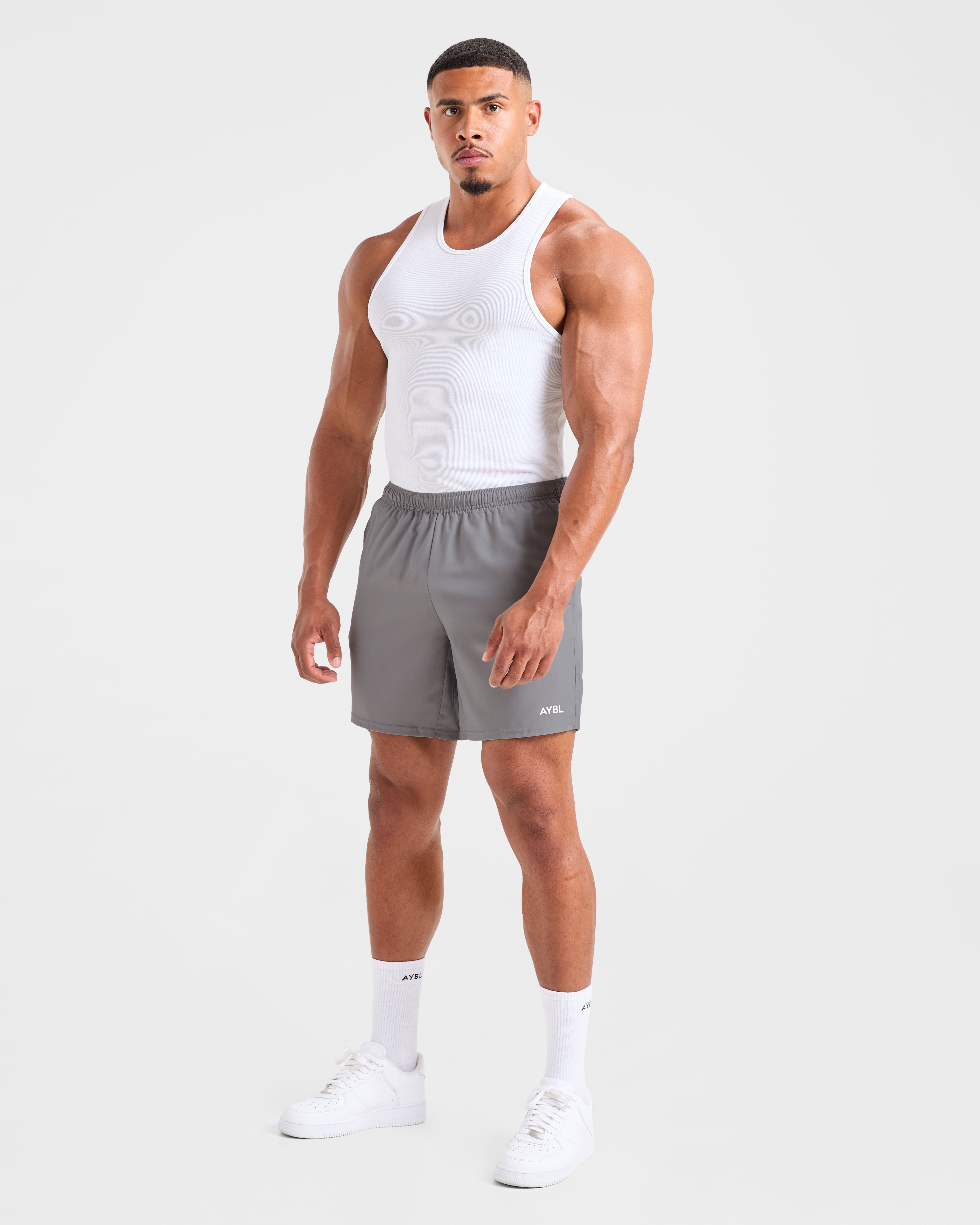 Muscle Ribbed Tank - Wit