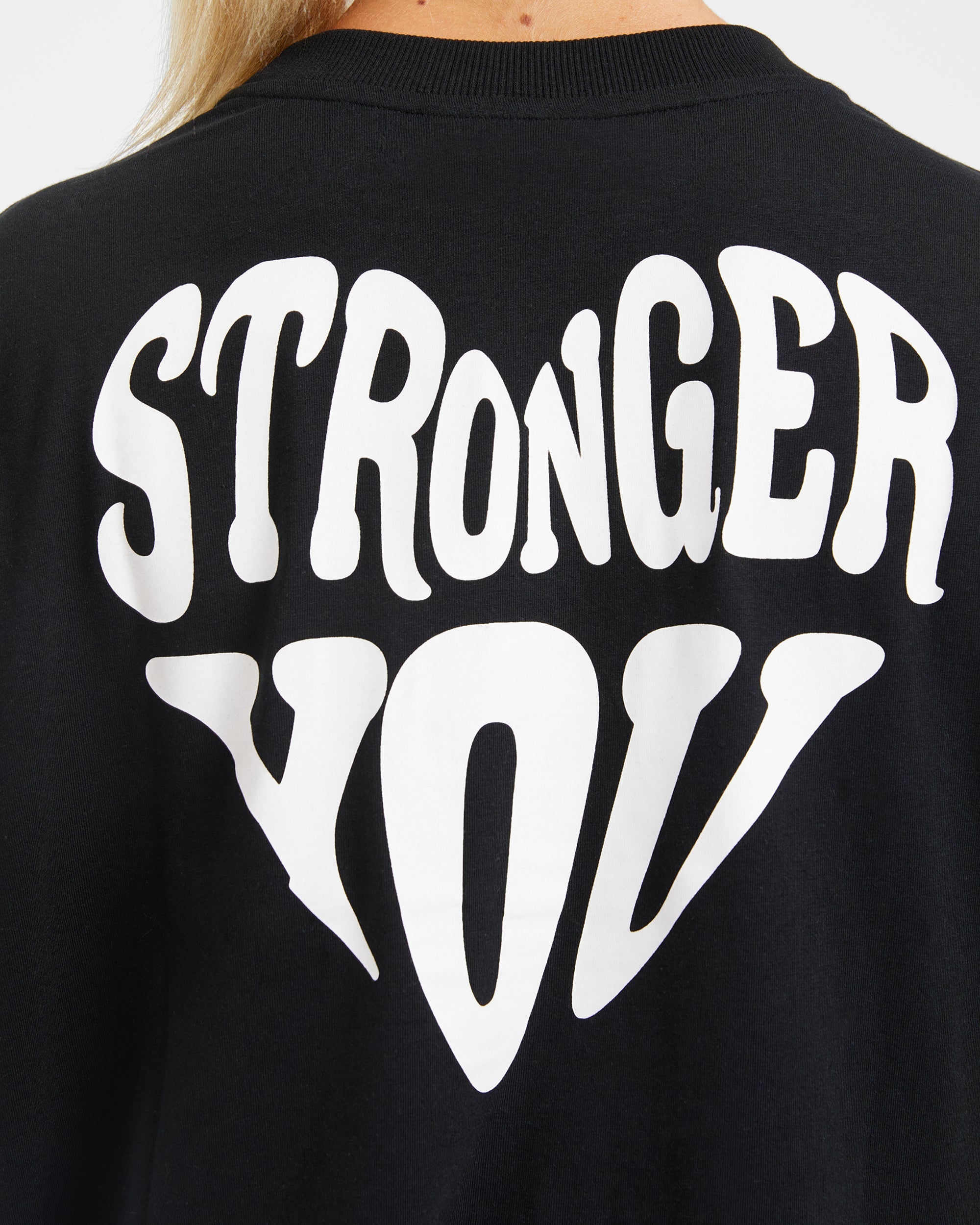 Stronger You Oversized T Shirt - Zwart
