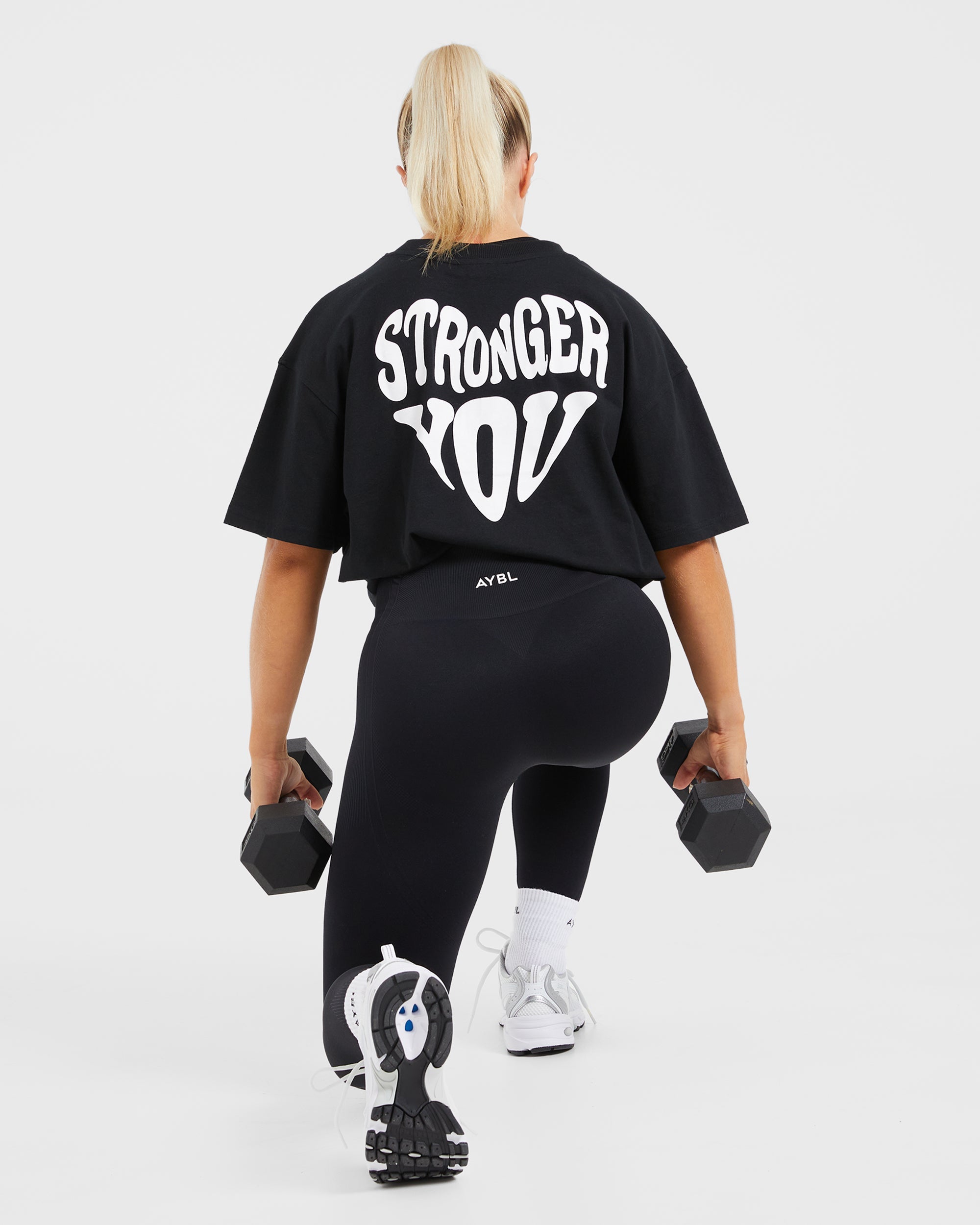 Stronger You Oversized T Shirt - Zwart
