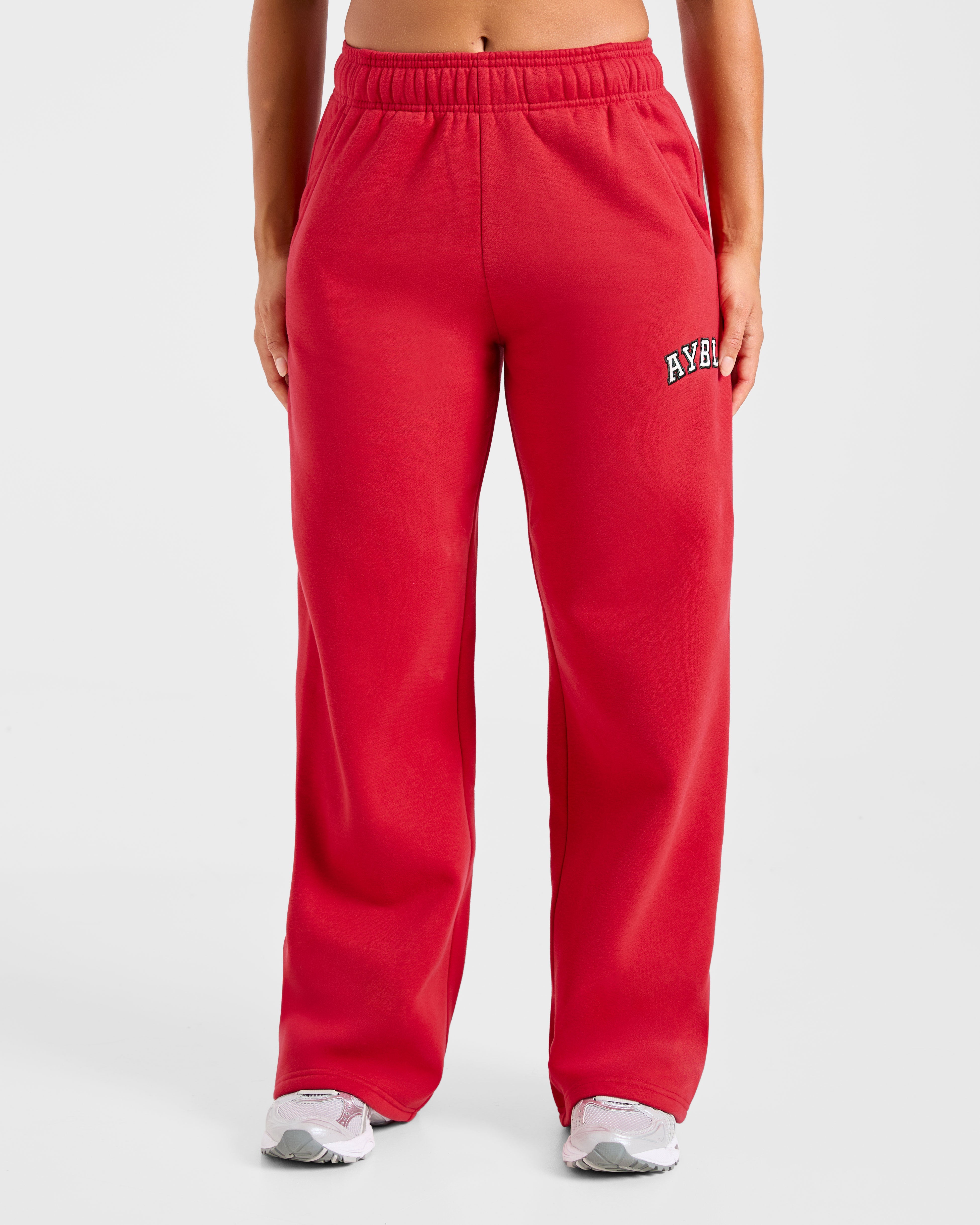 Varsity 2.0 Oversized Straight Leg Joggers - Rood